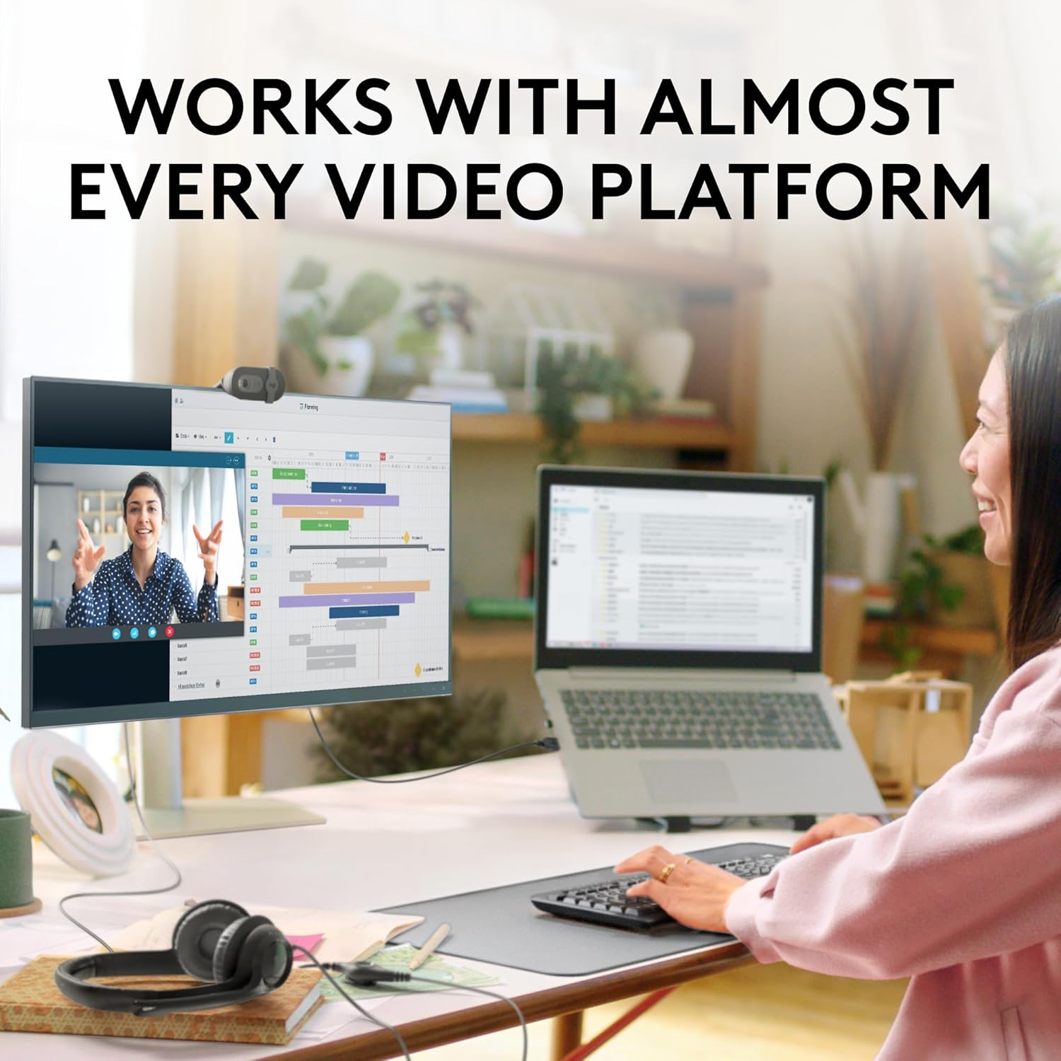 Logitech Brio 101 Full HD 1080p Webcam for Meetings, Streaming, Desktop, Laptop, PC - Built-in Mic, Shutter, Works with Zoom, Microsoft Teams, Nintendo Switch 2’s new GameChat Mode, USB-A,-Black - Image 6