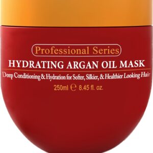 Arvazallia Hydrating Argan Oil Hair Mask and Deep Conditioner for Dry or Damaged Hair (8.45 oz Jar)