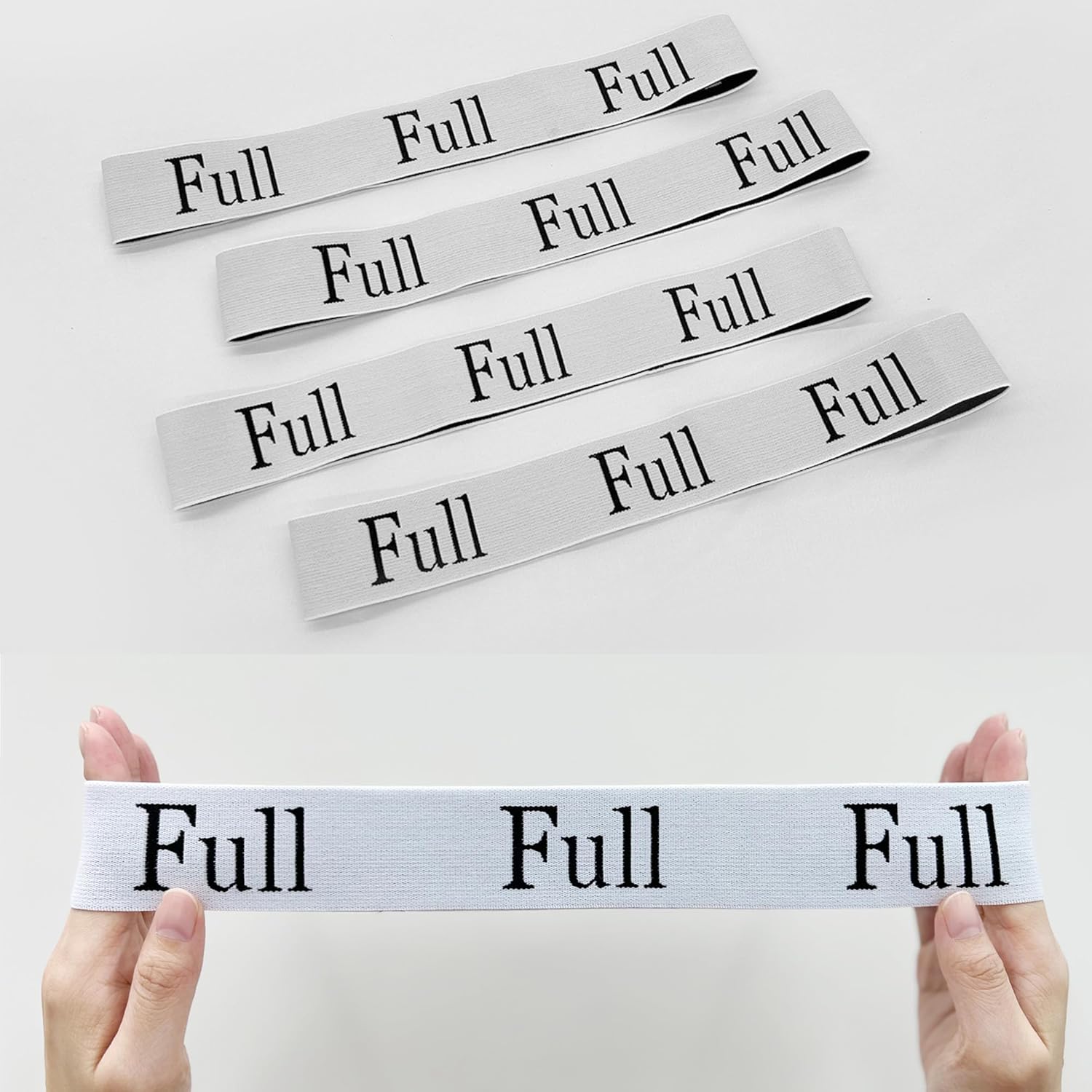 4 Pcs Bed Sheet Organizer Bands – Full Sheet Bands for Organizing, Elastic Bedding Band Labels for Organizing Bed Sheets, Full