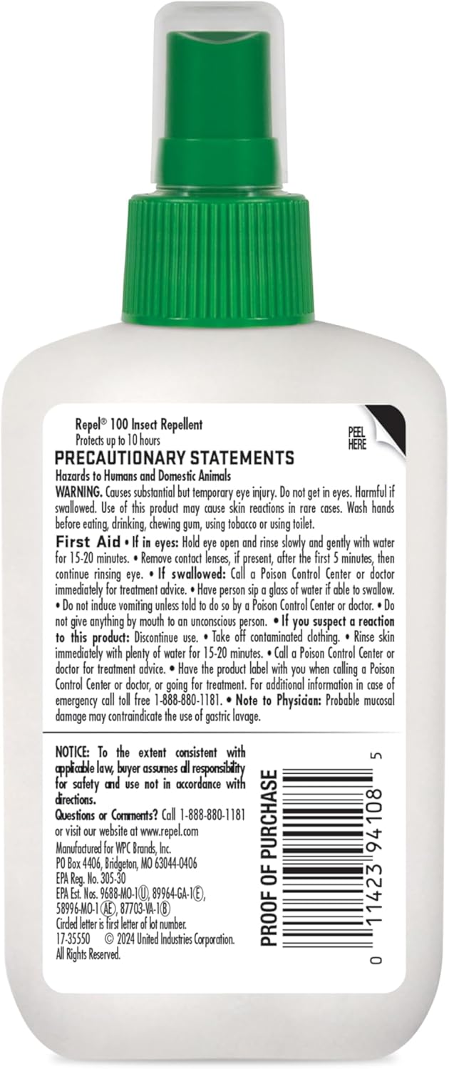 Repel 100 Insect Repellent, 4 Ounces, With DEET, 10-Hour Protection Long-Lasting Insect Repellent Pump Spray Repels Mosquitoes, Ticks, Gnats, Biting Flies, Chiggers And Fleas - Image 13