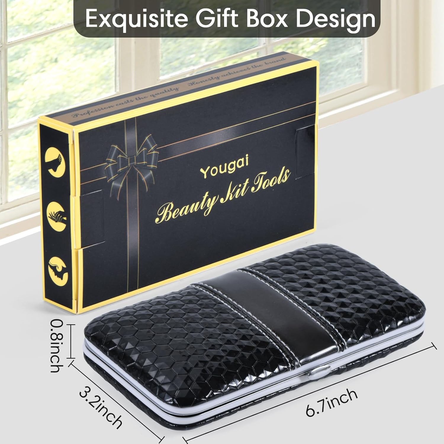 Yougai Nail Clippers Set - 18 Pcs Professional Manicure Pedicure Kit for Men Women, Stainless Steel Fingernail Toenail Clippers Cutters, Nail Care Grooming Tools with Leather Travel Case - Image 7