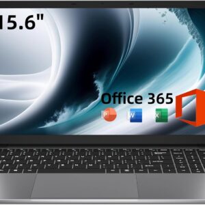 15.6 Inch Laptop with Office 365, 4GB RAM, 128GB Storage Expandable 1TB, 5205U Processor, HD Display, Windows 11 Laptops Computer, Wi-Fi 5, BT4.2, Numpad, Type-C, for Business and Students.