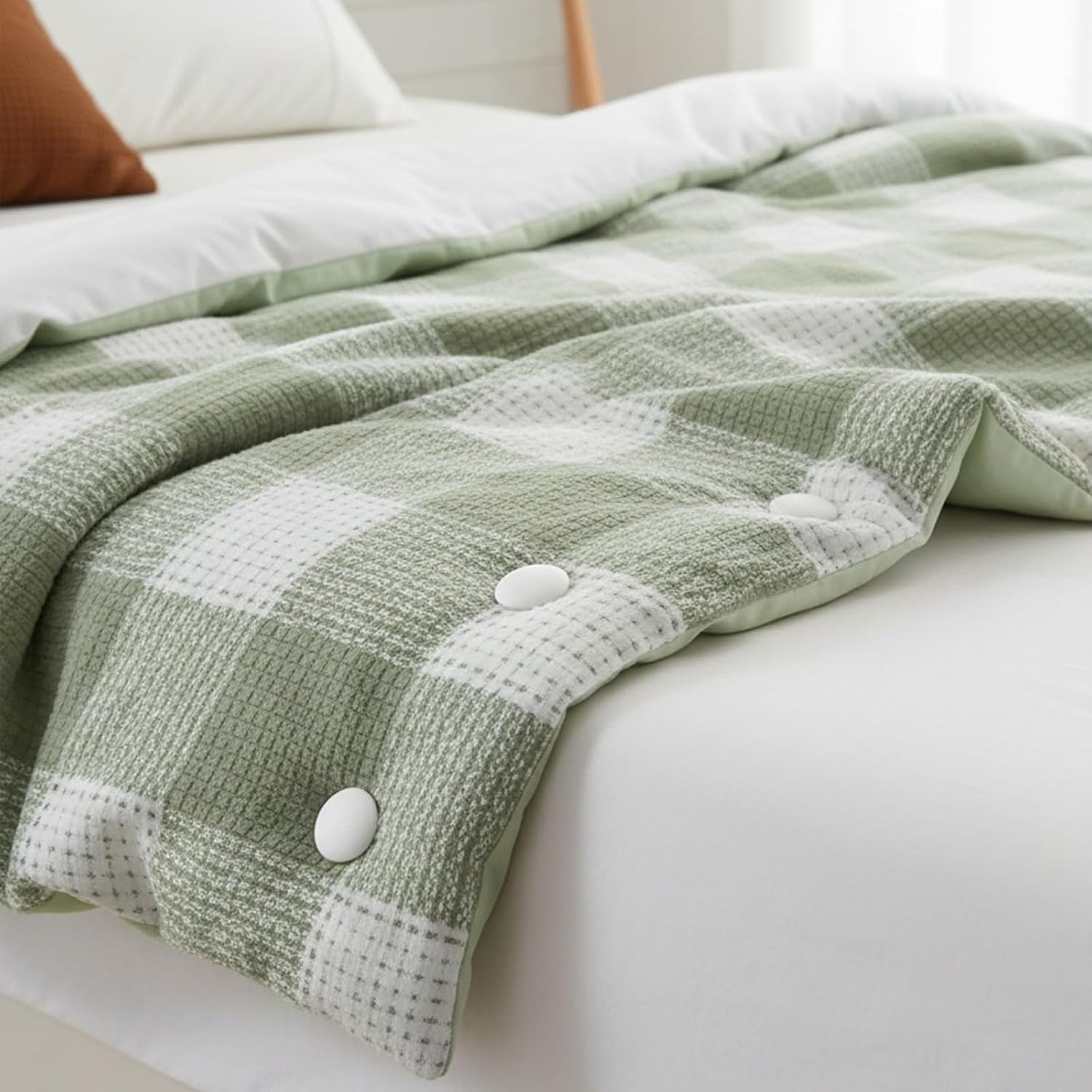 TIESOME 20Pcs Duvet Clips Set, Anti-Slip Duvet Cover Pin Duvet Clips to Hold Comforter Inside Comforter Fasteners Bedding Accessories Duvet Snaps for Curtains Quilts Cushions Blankets(White) - Image 4