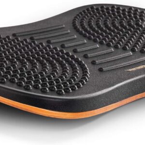 FEZIBO Standing Desk Mat Balance Board, Anti Fatigue Mat Standing Desk Office, Wobble Board with Ergonomic Design, Obsidian Black