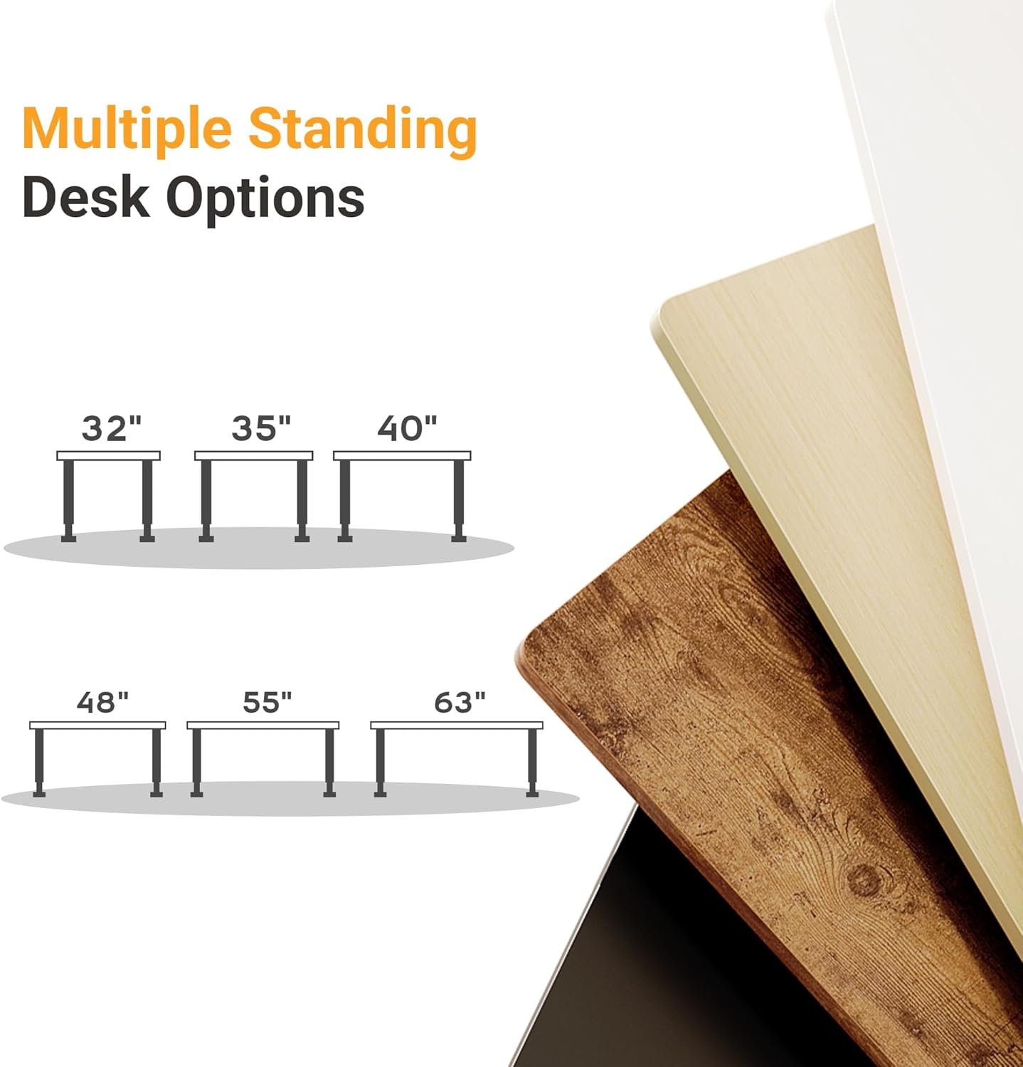 YDN 32" Small Electric Standing Desk Adjustable Height, Sit Stand up Desk with Memory Presets & Cable Management, Home Office Desk for Office & Computer Workstation, Black Frame/Black Top - Image 8