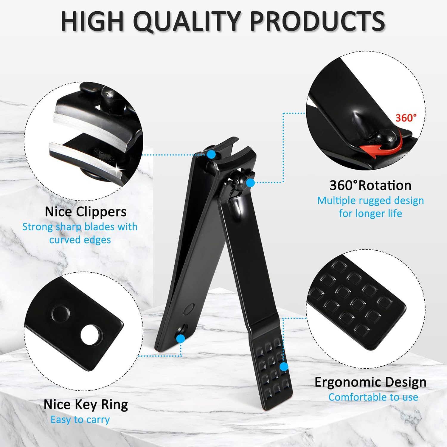 MINKINH Manicure Set Professional Nail Clipper Kit-26 Pieces Stainless Steel Manicure Kit,Nail Care Tools with Luxurious Travel Case (Brown) - Image 2