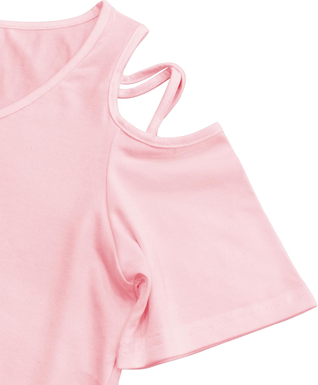 Jar of Love Women's Short Sleeve Cold Shoudler Tops T-Shirts for Women Spring Summer Tops Loose Fit Tunic 2026 - Image 7