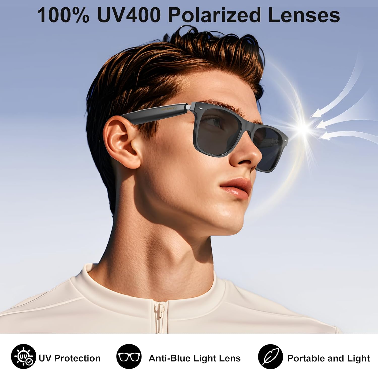 AI Smart Glasses for Men & Women with ChatGPT, Bluetooth Glasses with 165 Languages Translation, Color-Change Lens, Meeting Analysis, Music Playback, Hands-Free Calls, UV & Blue Light Protection - Image 5
