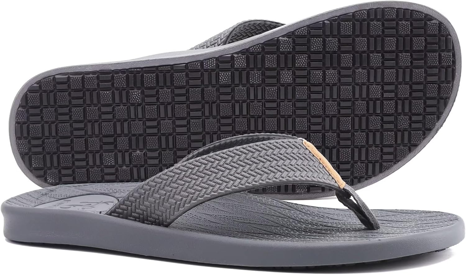 KuaiLu Mens Flip Flops Arch Support Comfortable Summer Beach Thong Sandals Yoga Foam Cushion Slip on Slippers - Image 9