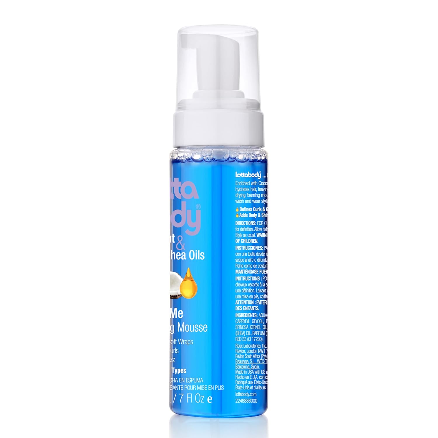 Lottabody Wrap Me Foaming Mousse with Coconut & Shea Oils, Lightweight Moisture-Rich Curl-Defining & Frizz-Control Styling Mousse for Natural Curly, Coily & Relaxed Hair, 7 oz - Image 13