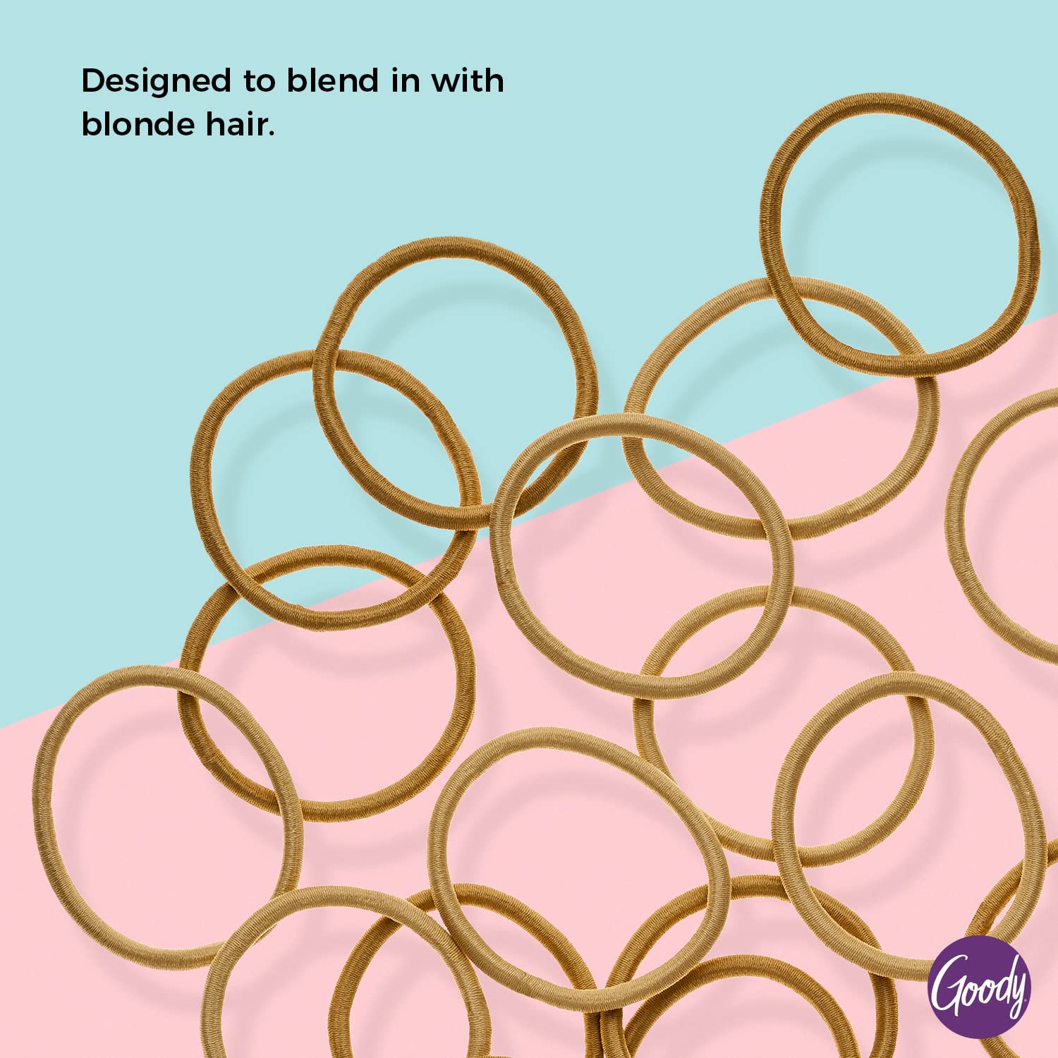 Goody Ouchless Hair Elastics – No Pull, No Breakage, Tangle-Free Hold for Thick, Curly, Coily & Textured Hair – 30 Count, Blonde, Long-Lasting Ponytail Holders for Women & Men - Image 4
