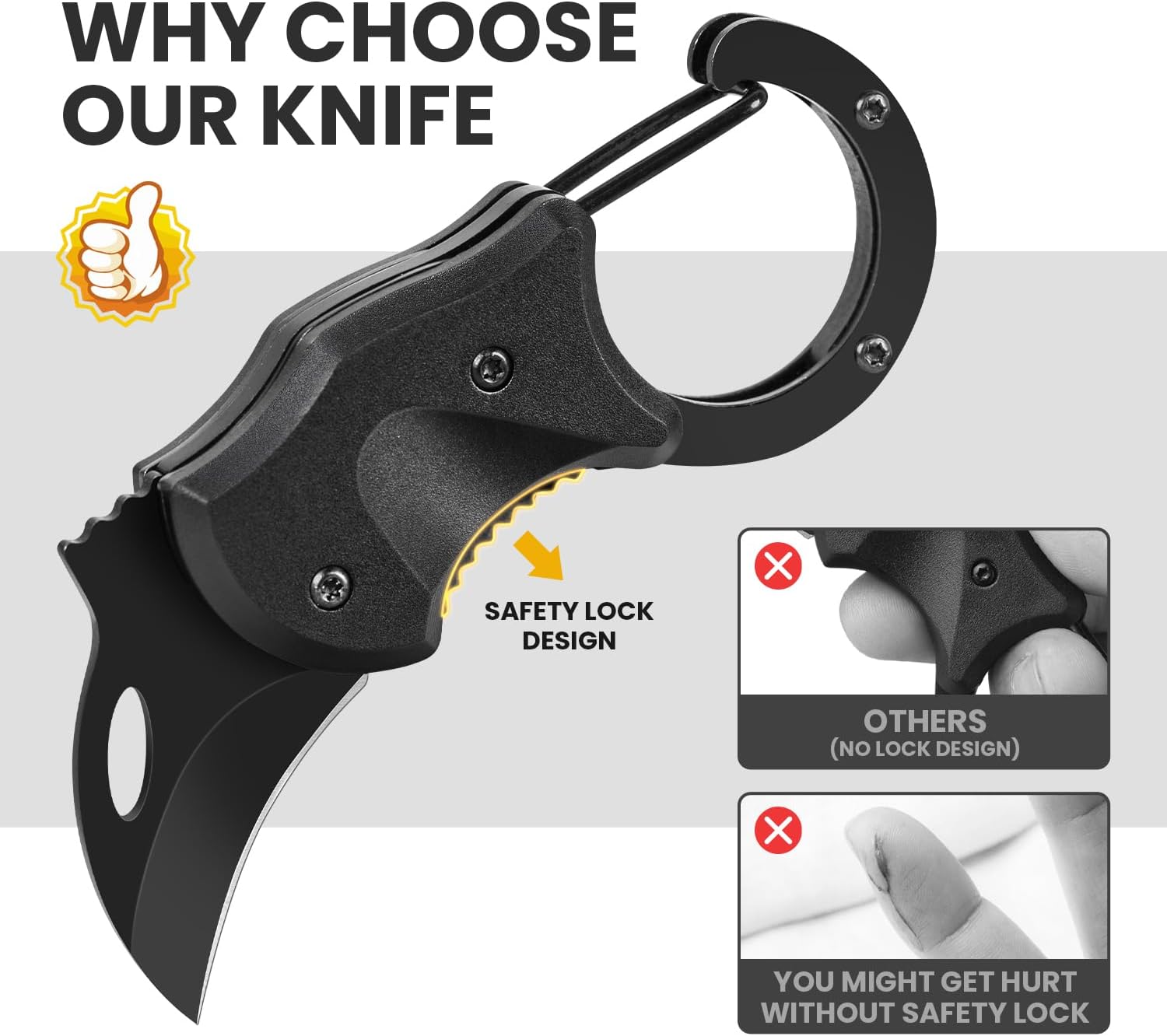 FUNBRO Small Pocket Knife Gift for Men, Keychain Box Cutter with 1.34inch Blade, Mini Folding Knives EDC Gadgets for Everyday Carry, Stocking Stuffers Gift for Adults Men Him - Image 2