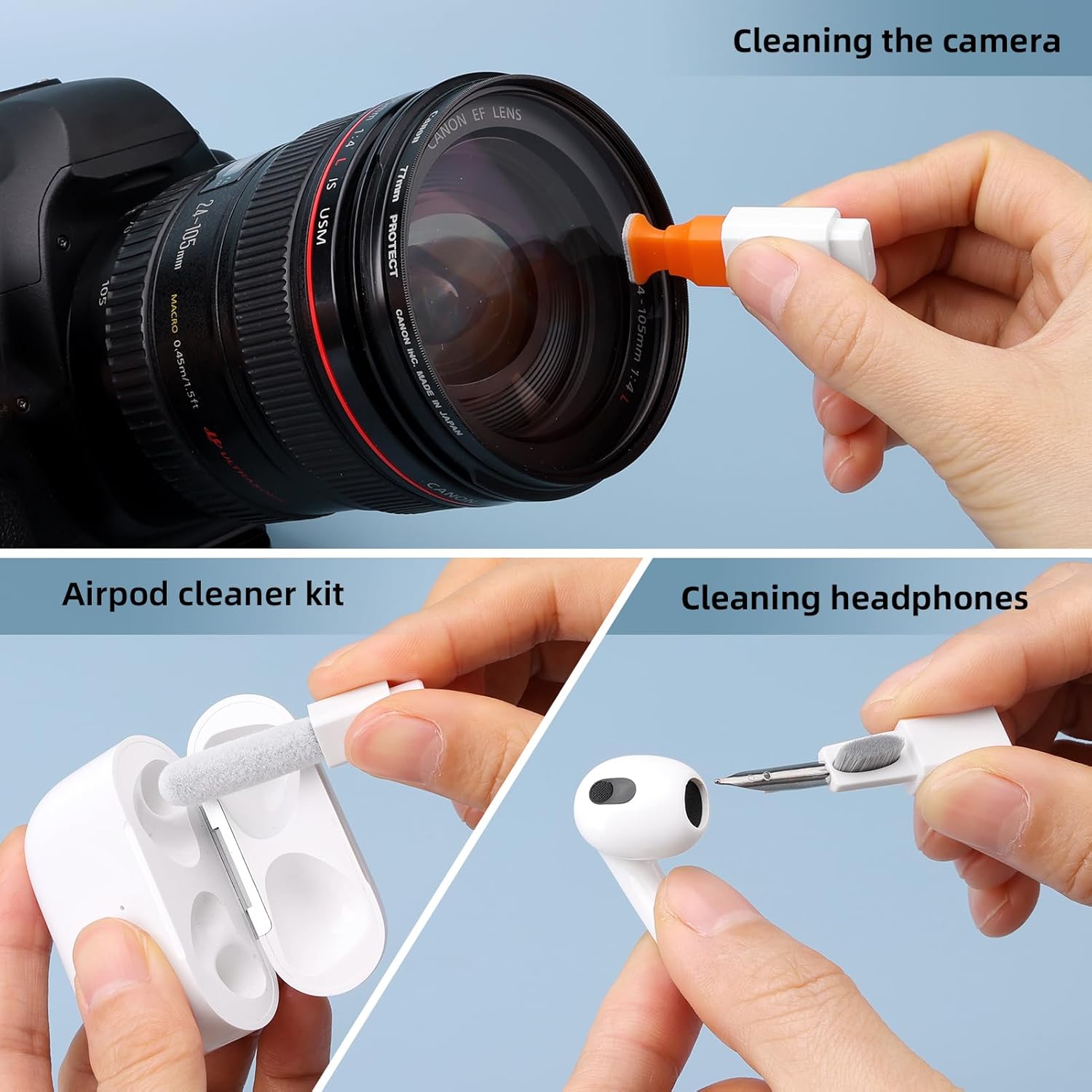 Keyboard Cleaning Kit Laptop Cleaner, All-in-1 Computer Screen Cleaning Brush Tool, Multi-Function PC Accessories Electronic Cleaner Kit Spray for iPhone iPad Macbook Earbud Camera Monitor with Patent - Image 4
