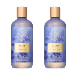 Bath & Body Works Lavender Vanilla Body Wash & Foam Bath, Aromatherapy Cleanser with Vitamin E & Aloe, Non-Drying & Gentle for Daily Use, 10 fl oz – 2 Pack