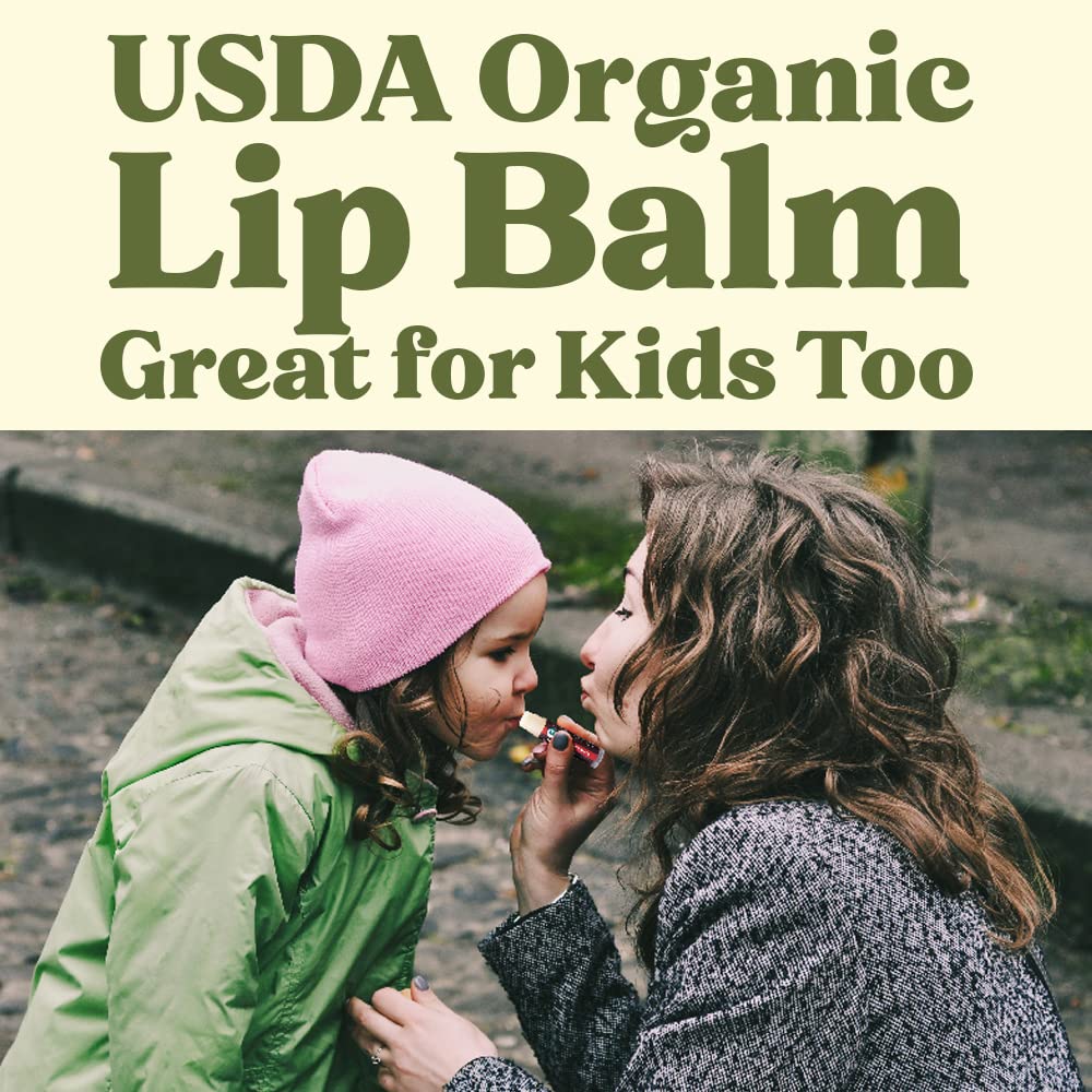 Earth's Daughter USDA Organic Lip Balm 6-Pack - Fruit Flavors, Beeswax, Coconut Oil, Vitamin E - Best Lip Repair Chapstick for Dry Cracked Lips - Moisturizing Lip Care - Image 8
