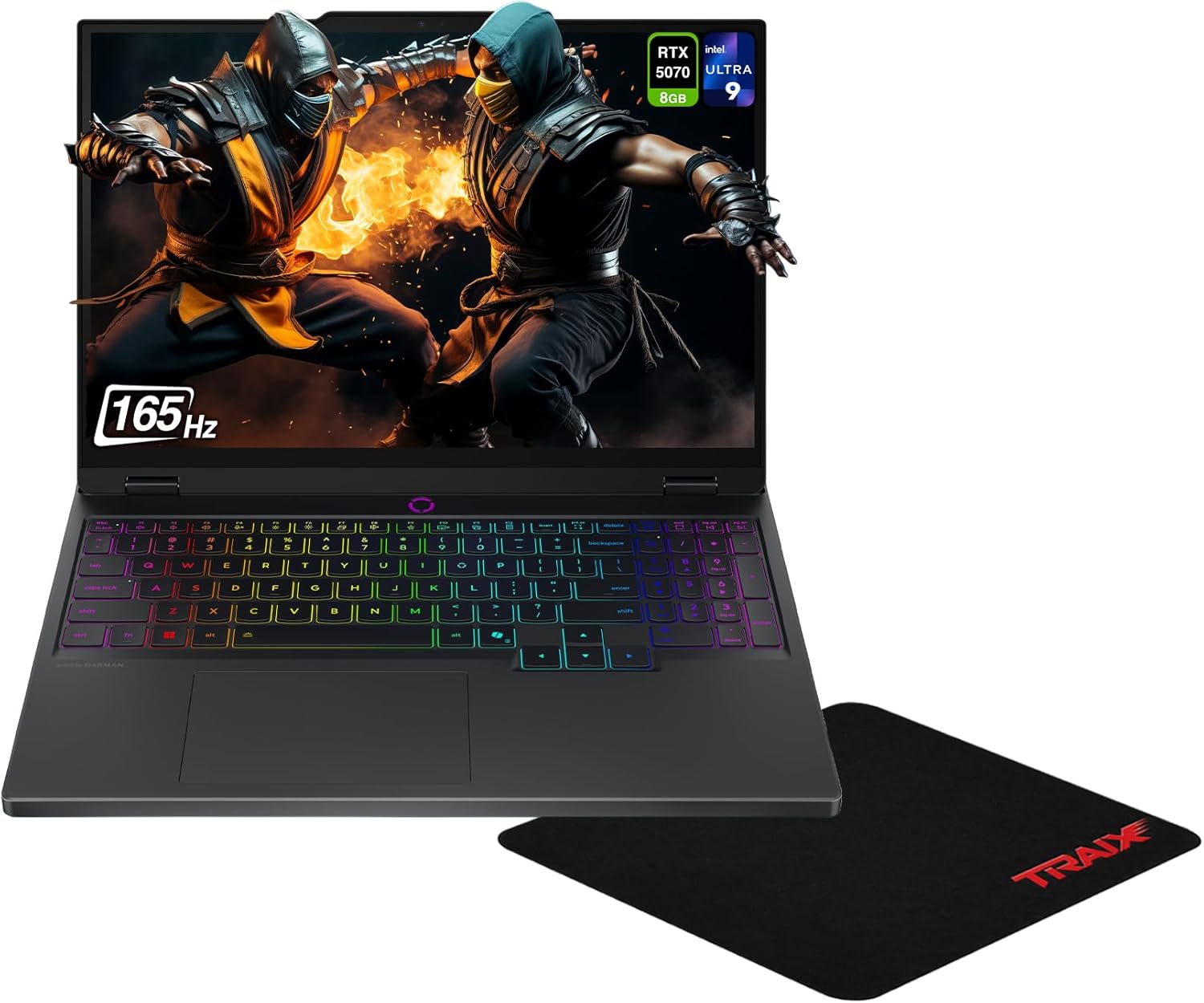 Lenovo Legion 5i Gaming Laptop, Intel Ultra 9-275HX, 32 GB DDR5 RAM, 1 TB PCIe SSD, 15.1" WQXGA (2560x1600)165Hz, Nvidia G-Force RTX 5070, 24-Zone RGB Backlit Keyboard, W11 Home, Black+Traix Mousepad