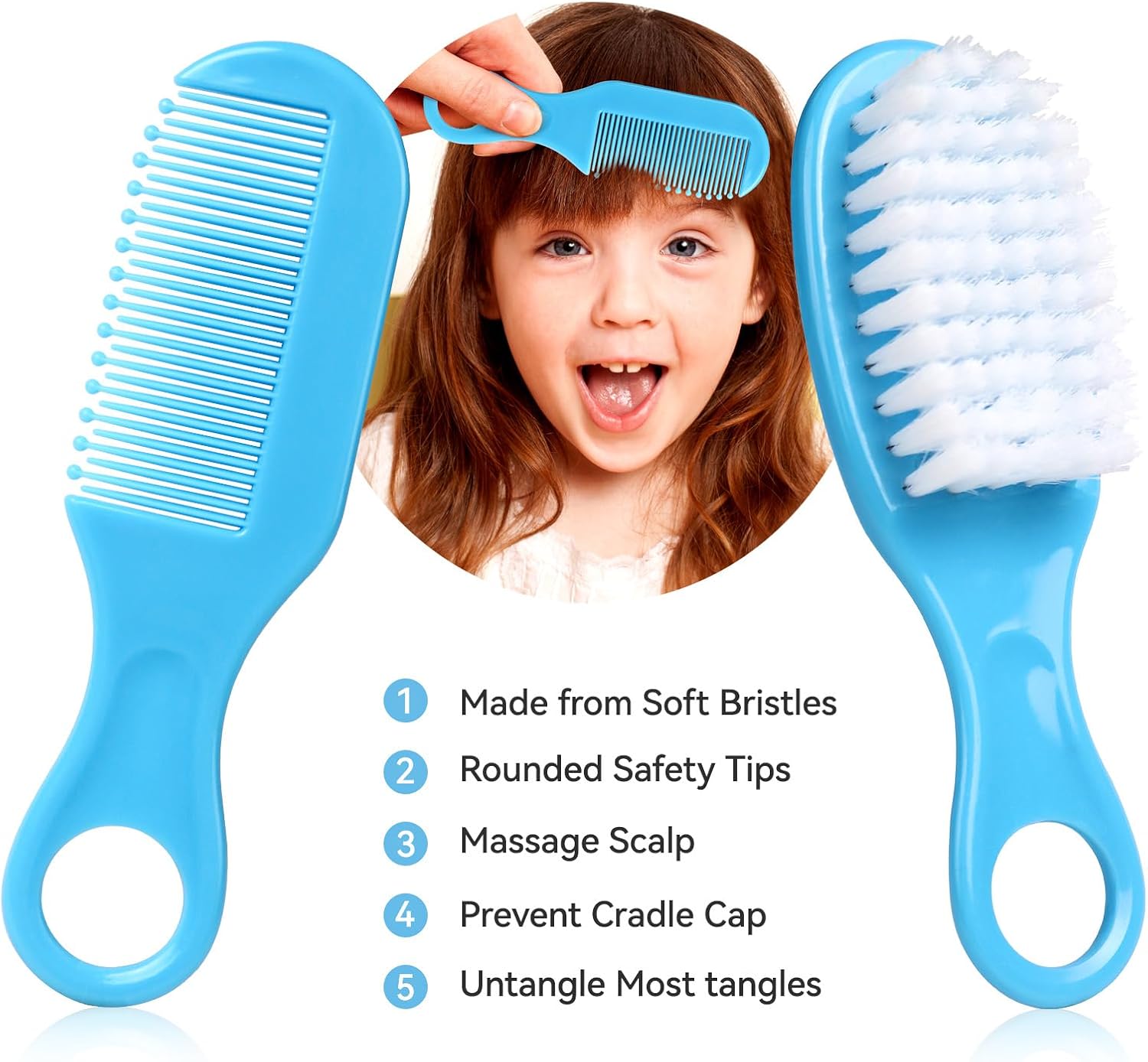 Baby Grooming Kit, Infant Safety Care Set with Hair Brush Comb Nail Clipper Nasal Aspirator,Baby Essentials Kit for Newborn Girls Boys - Image 2