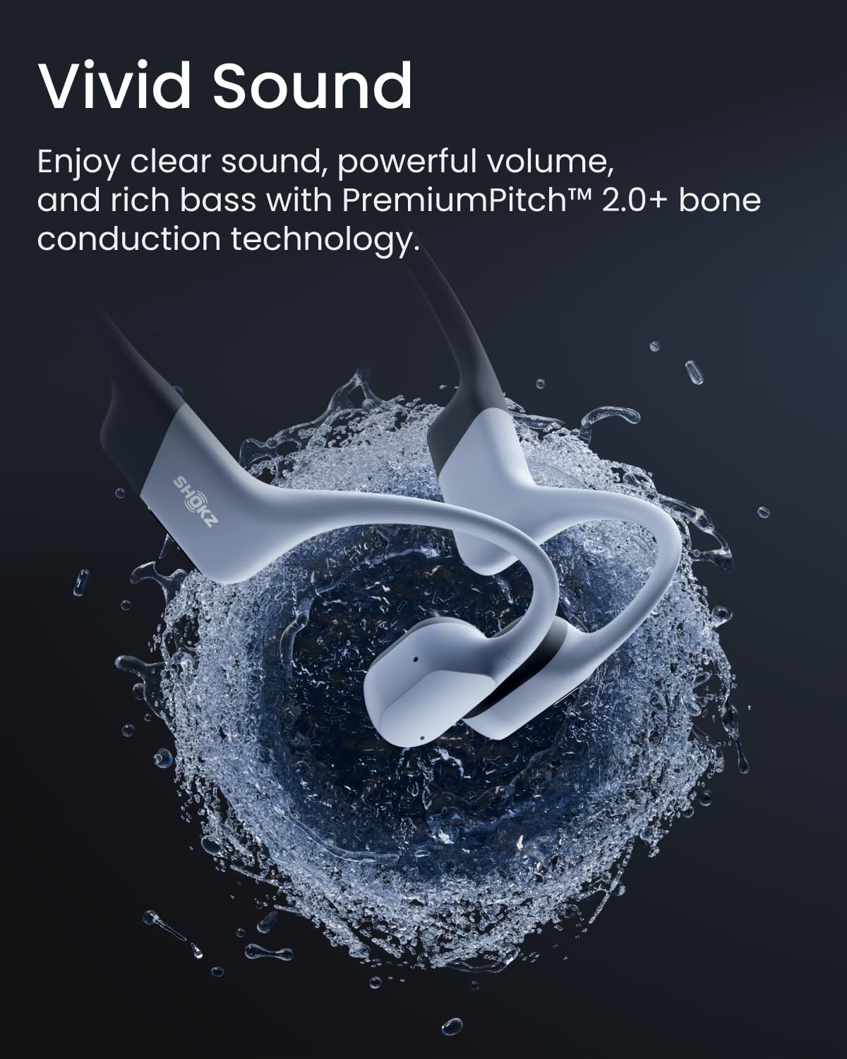 SHOKZ OpenSwim Pro - Open-Ear Bluetooth & MP3 Bone Conduction Sport Headphones, Swimming Headphones, IP68 Waterproof, Grey - Image 6