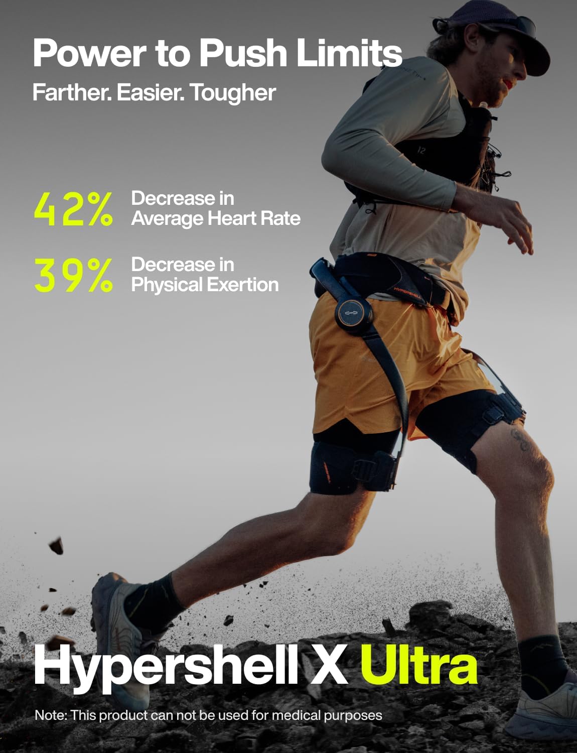 Hypershell X Ultra Exoskeleton, Leg Strength with 1000 W Output, Upgraded 30 km Battery Range, 12 Intelligent Modes, IP54 for Daily and Outdoor Activities, Walking, Hiking, 2 Batteries, No Charger - Image 2