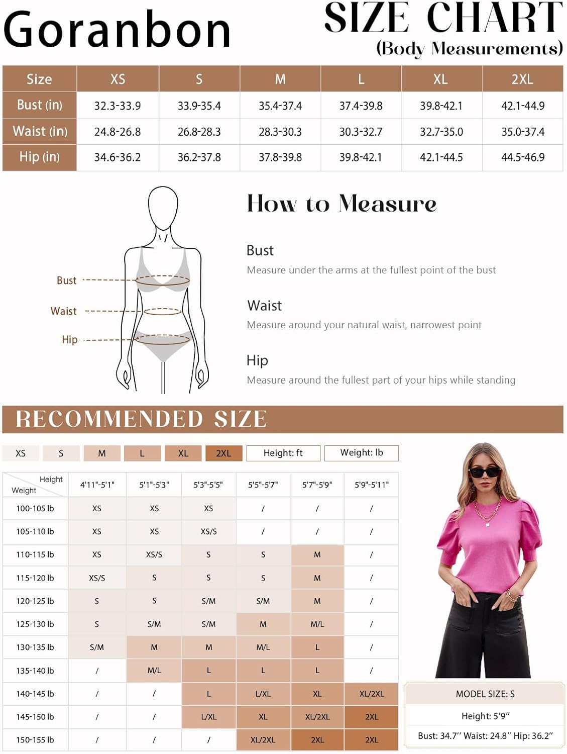 Women's Puff Short Sleeve Sweater Tops 2025 Summer Fall Trendy Knit Crew Neck Casual T Shirts Blouses - Image 4