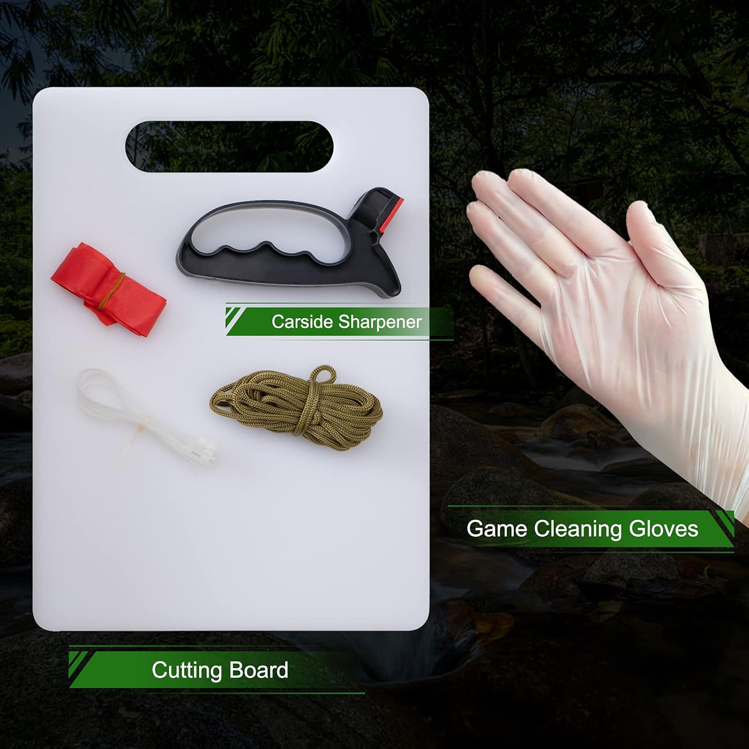 GVDV Hunting Knife Set - Deer Field Dressing Kit, Game Processor Set With Gut Hook Skinner, Spreader, Gloves - 14 Pieces Hunting Knives for Men for Christmas Presents - Image 6