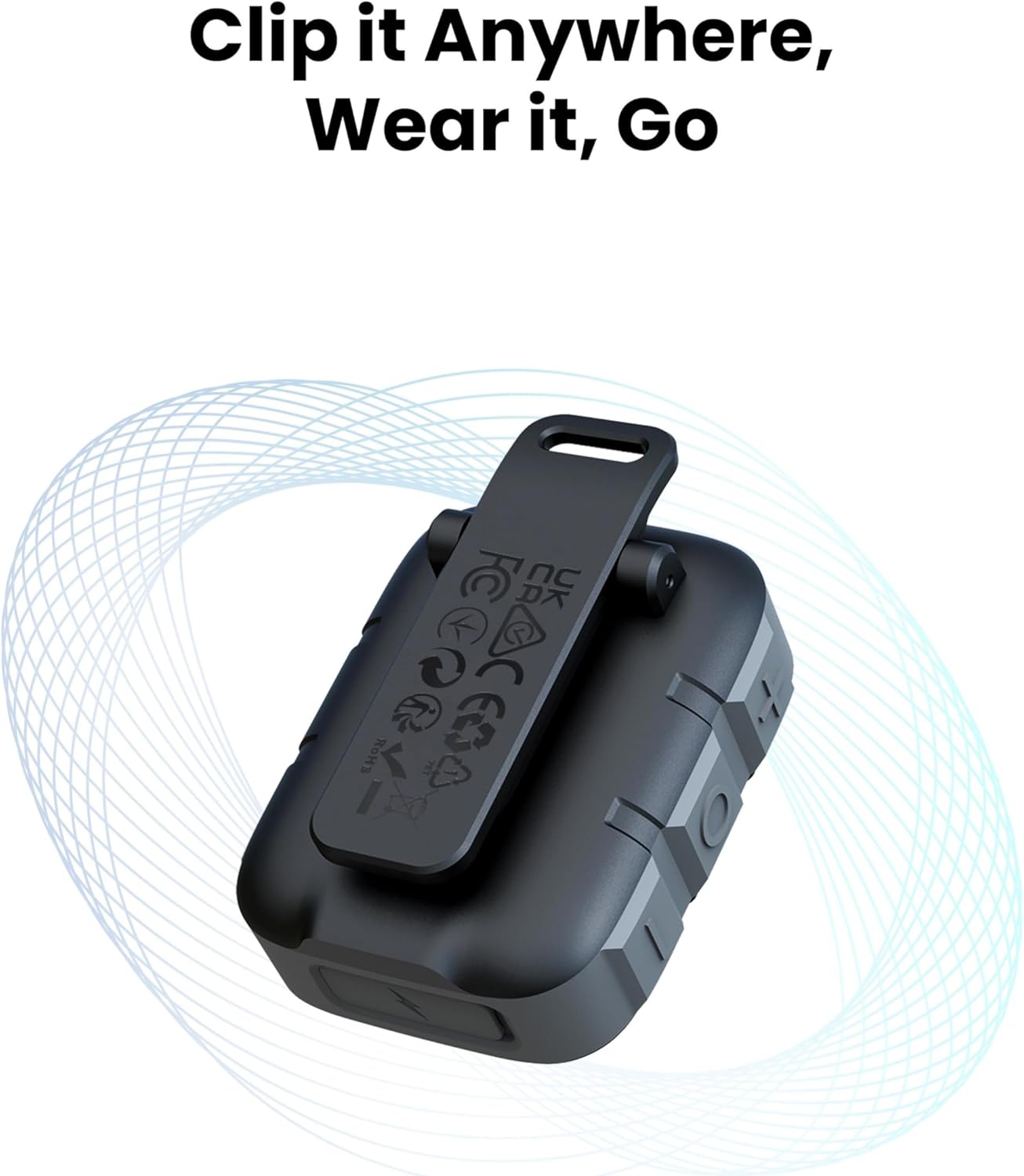 INSMY Wearable Bluetooth Speakers,IP67 Waterproof,Clip-On Portable Small Personal Speaker/Clean Sound/Stereo Pair/Wireless/ENC Built-in Mic/Lightweight for Golf Work Pool Gift (Non-Magnetic) (Black) - Image 6