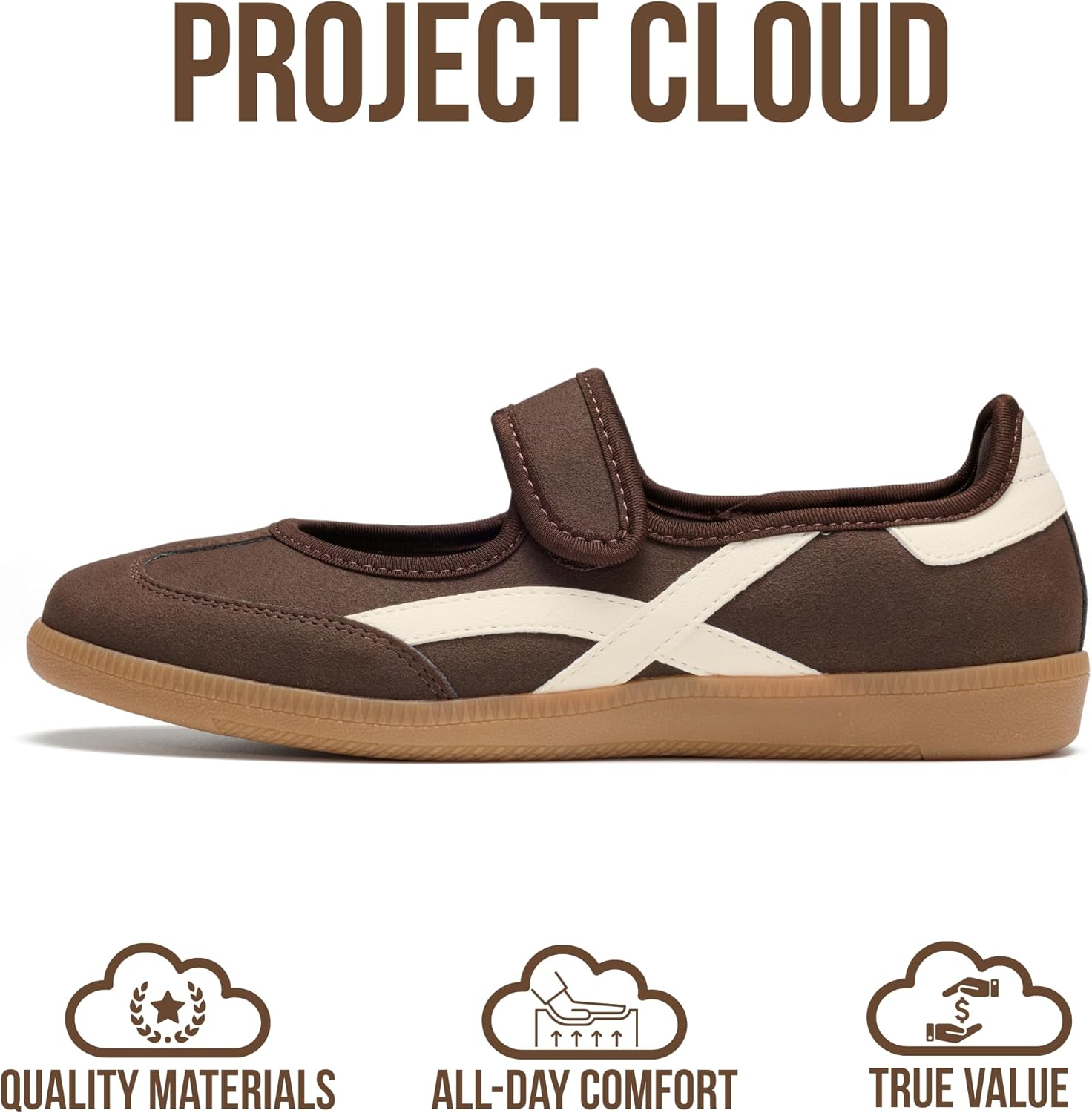 Project Cloud Comfortable Womens Shoes - Casual Trendy Mary Jane Shoes Women with Memory Foam - Lightweight & Non-Slip Fashion Sneakers for Women 2026 (Spring) - Image 3