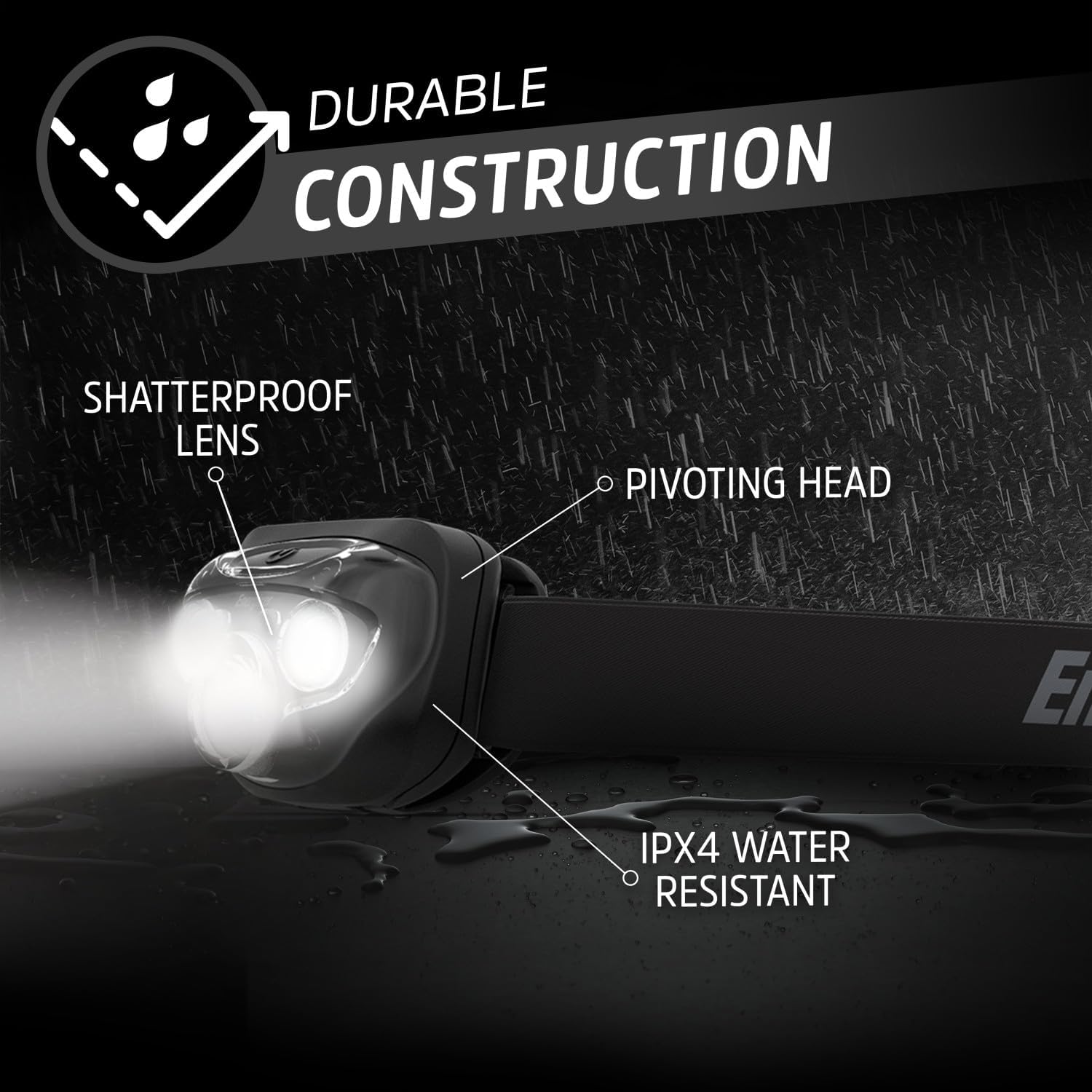 Energizer PRO-260 LED Headlamp (4-Pack), IPX4 Water Resistant Headlamps, High-Performance Head Light for Outdoors, Camping, Running, Storm, Survival LED Light for Emergencies (Batteries Included) - Image 5