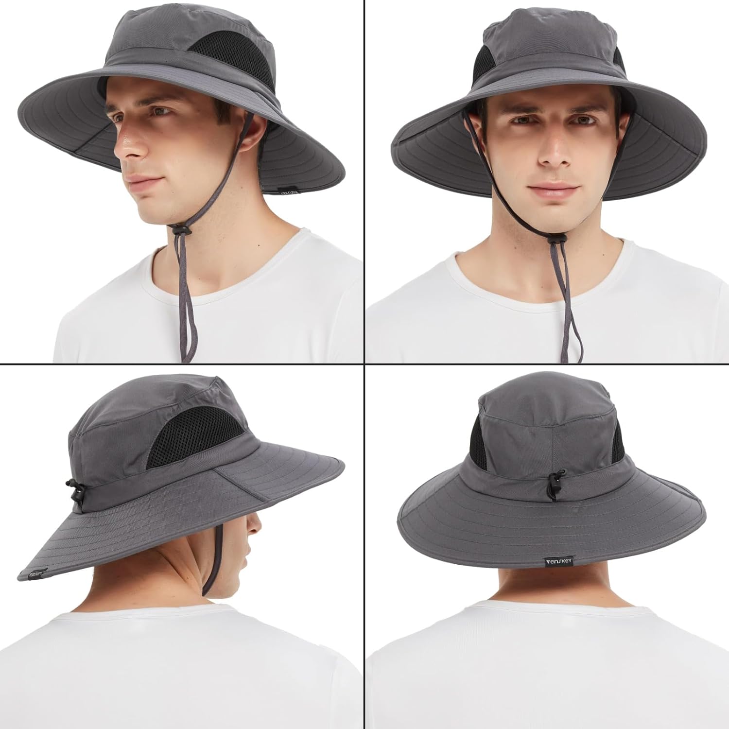 EINSKEY Wide Brim Sun Hat, UPF 50+ UV Protection Waterproof Packable Bucket Hat for Men & Women, Fishing Hiking Beach Garden - Image 7