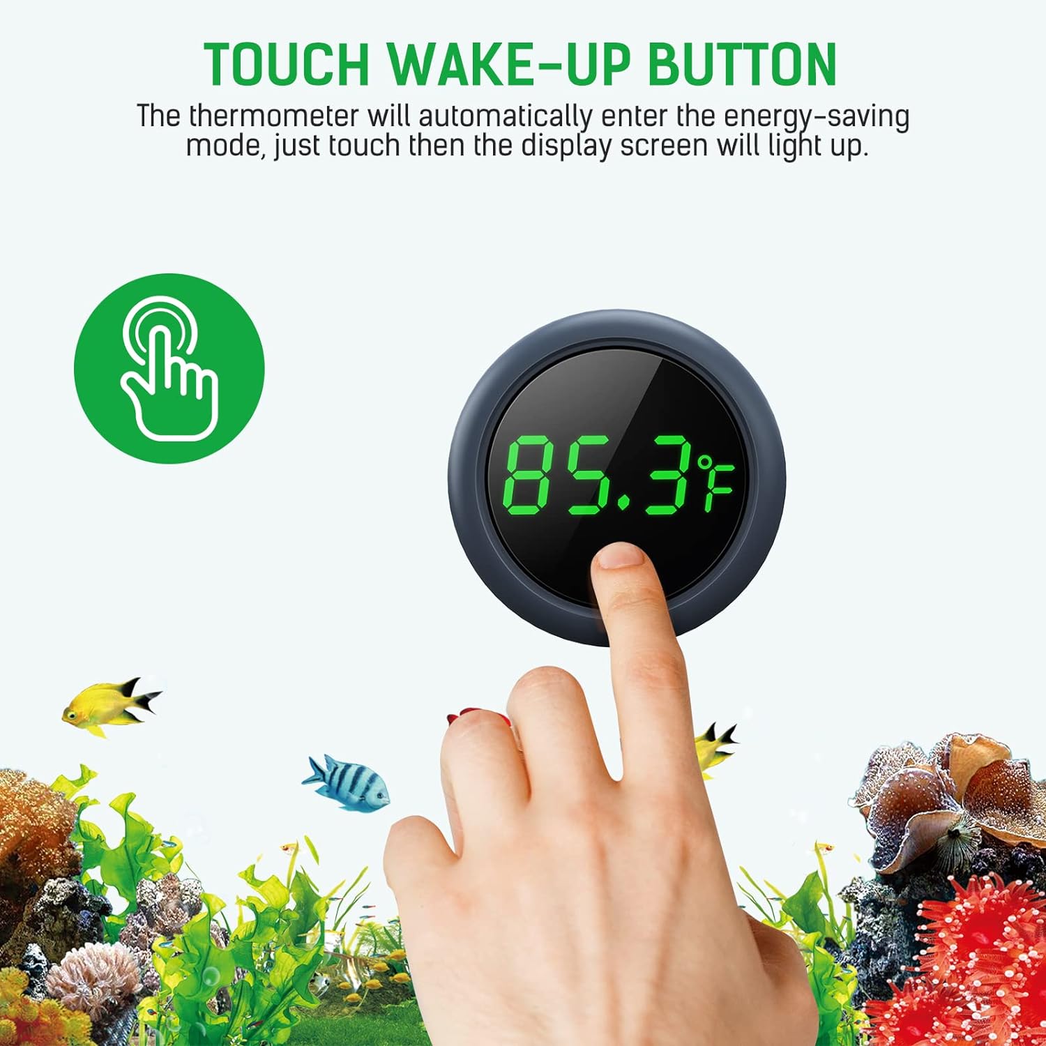 PAIZOO Fish Tank Digital Thermometer Accurate LED Display to ±0.9°F Tank Thermometer Aquarium Temperature Measurement Suitable for Fish, Axolotl, Turtle or Aquatic - Image 4