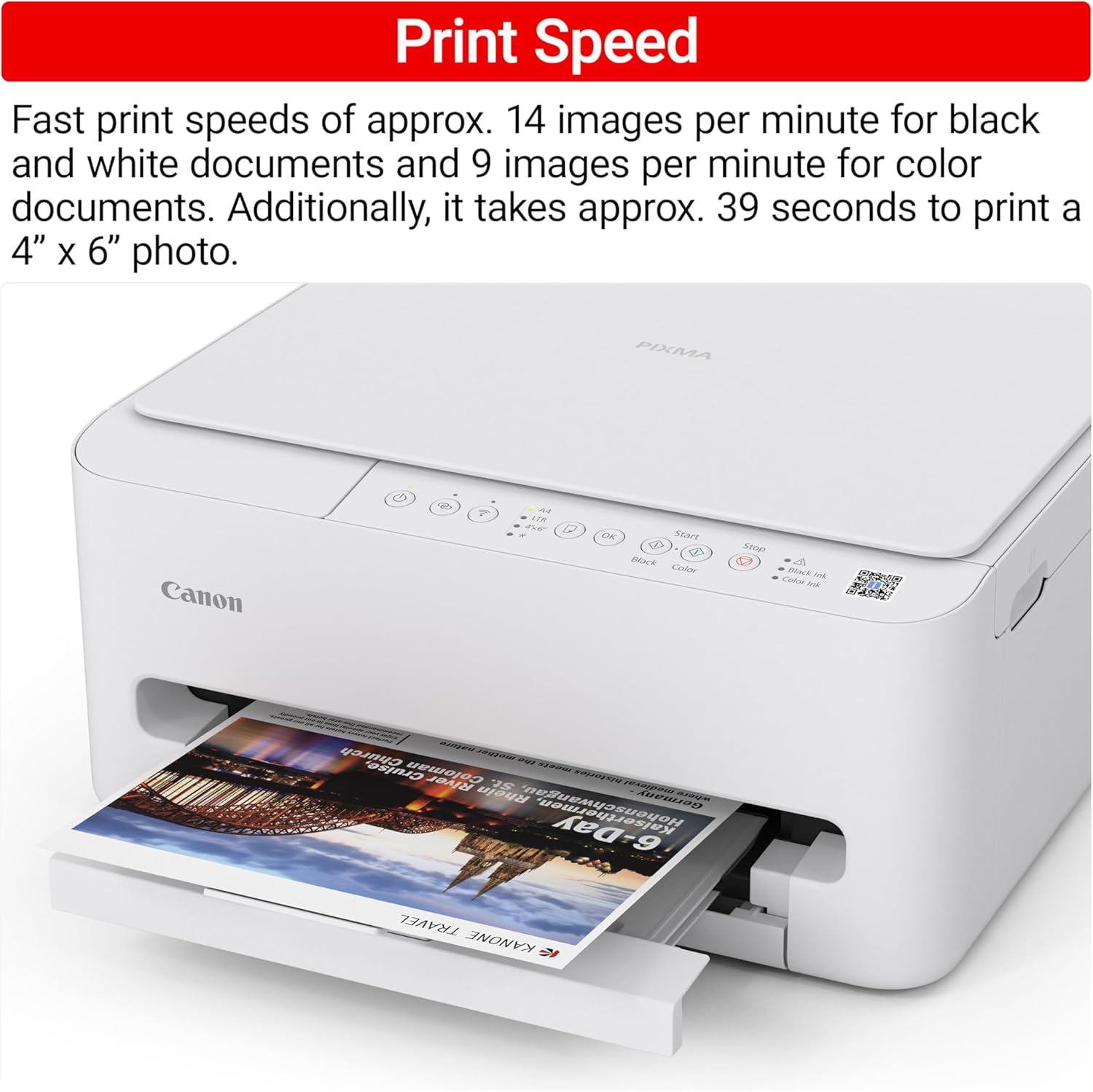 Canon PIXMA TS4320 Wireless Color Inkjet Printer for Duplex Printing, White – Home Printer with Copier/Scanner, Compact Design, Easy Setup, 1 Year Limited Warranty - Image 6
