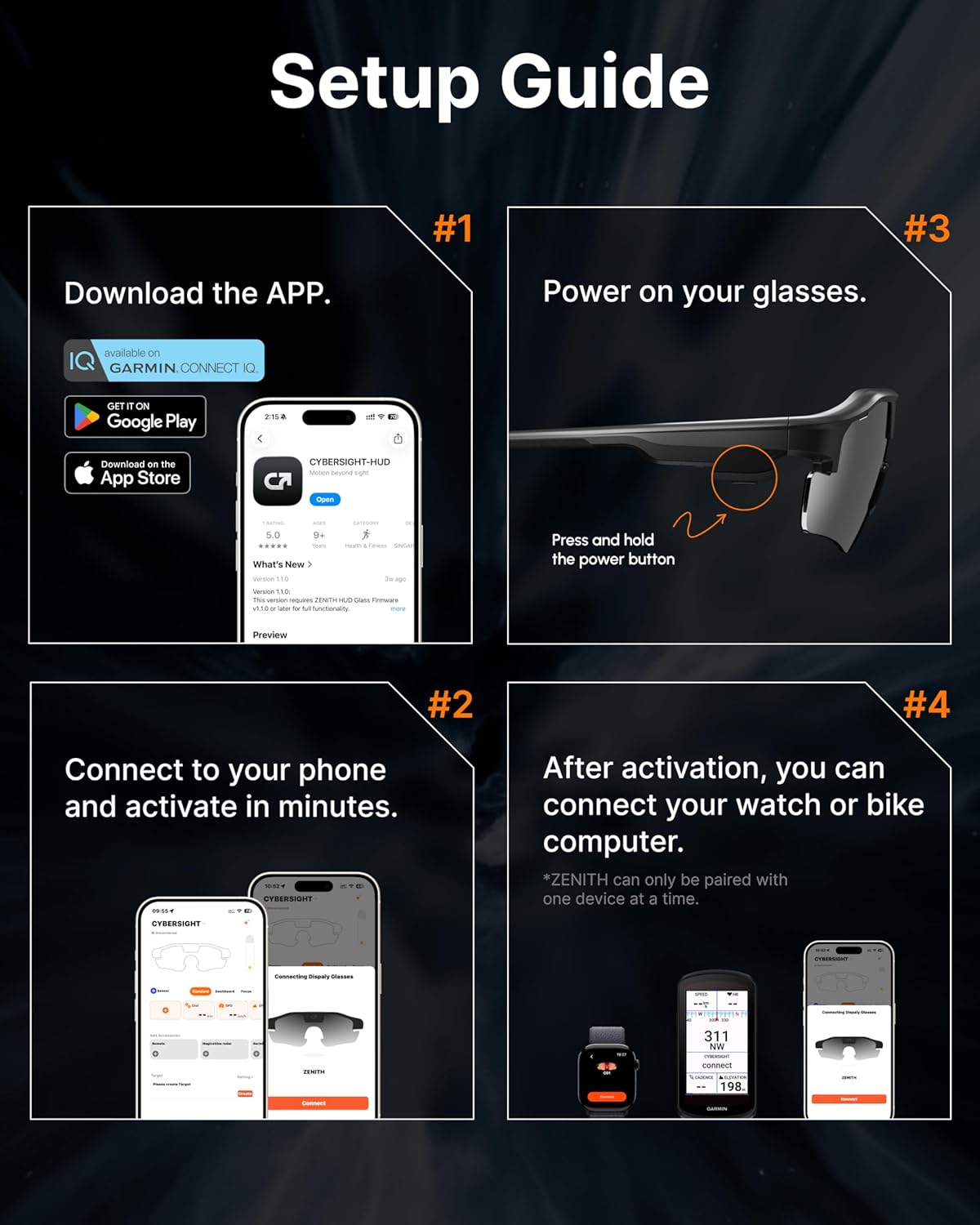 HUD Display Sports Glasses, for Cycling and Hiking, Smart AI/AR Sports Sunglasses, Real-Time Display, Smart Navigation, Proactive AI Alerts, Monitor Heart Rate, Speed - Image 8