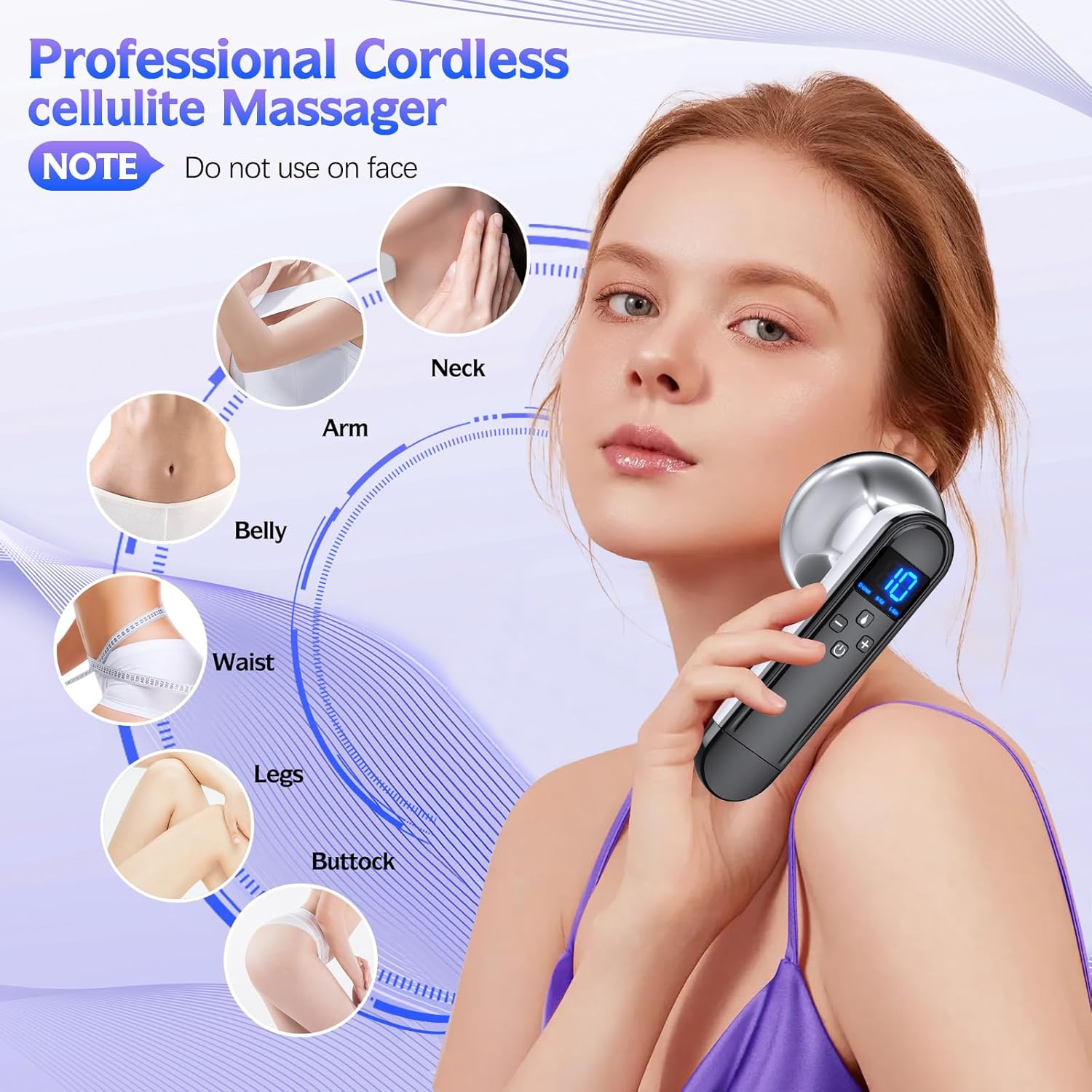 COMEBY Body Sculpting Machine - Professional Handheld Cordless Cellulite Massager - Suitable for Belly, Neck, Legs, Hip, Arms - Image 6
