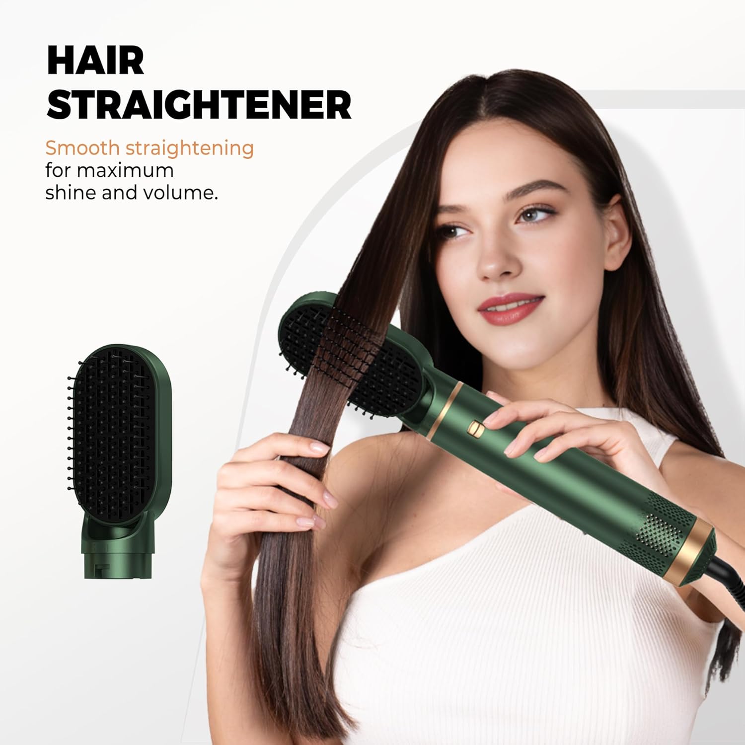 5 in 1 Blow Dryer Brush, Upgrade Hair Dryer Brush Set Negative Ion Air Styler Curling Wrap Air Curler, Hot Air Brush Curling Iron Hair Styling Tools As A Gift for Straight/Curl/Dry/Smooth - Image 4