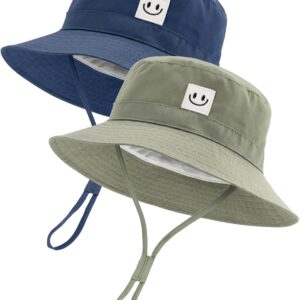FURTALK Baby Sun Hat Smile Face Toddler Boys Girls Bucket Hat 0-5 Years Kids UPF 50+ Sun Protection Summer Hats