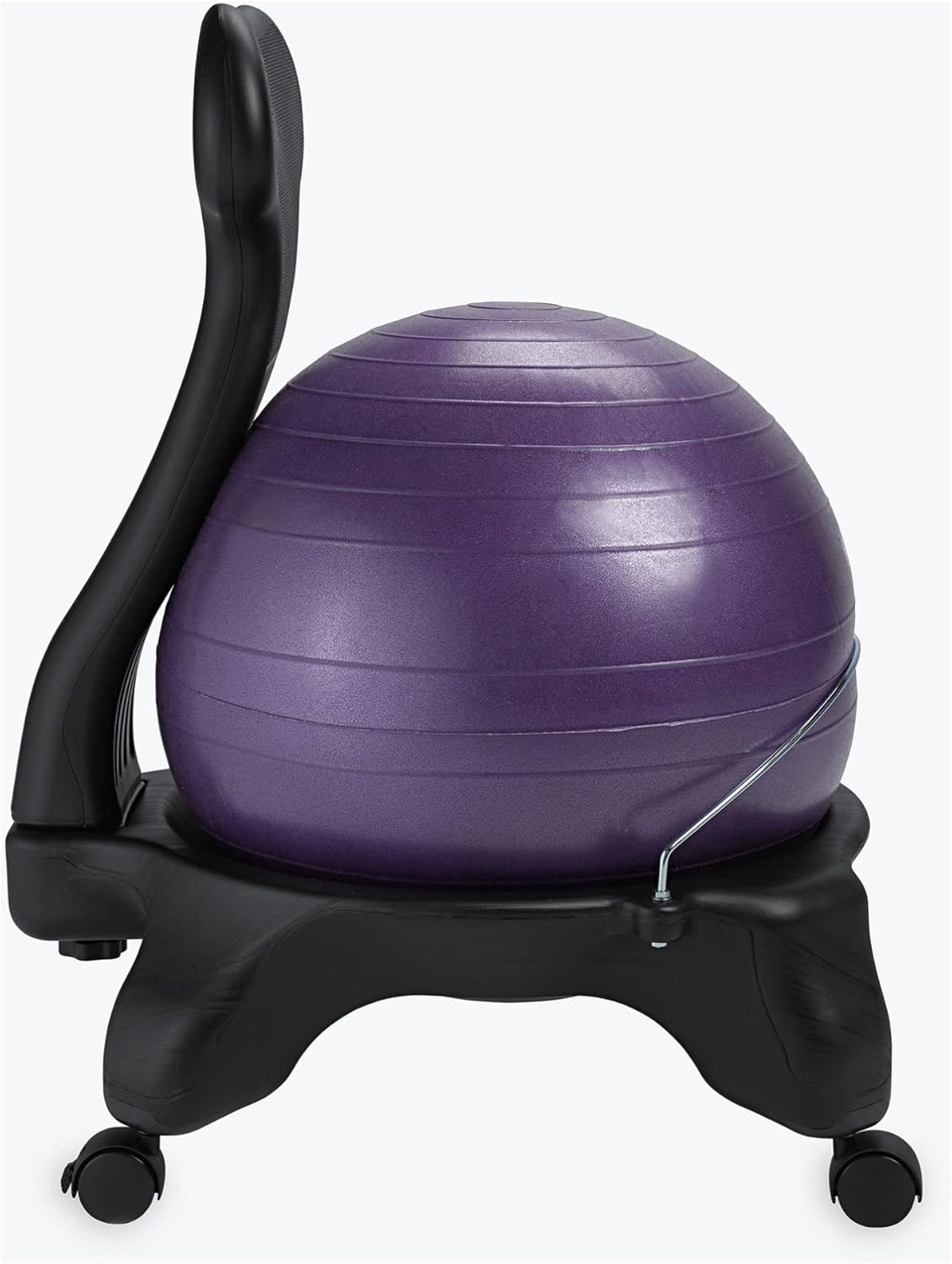 Gaiam Classic Balance Ball Chair – Ergonomic Stability Chair for Desk & Office | Yoga Ball Seat with Base, Air Pump, & Exercise Guide | Improves Posture & Core Strength (300 lb Capacity) - Image 4