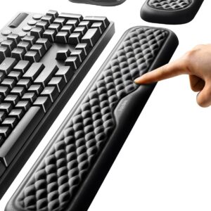 Vaydeer Wrist Rest for Keyboard and Mouse, Computer Ergonomic Wrist Support Pad, Soft Memory Foam Arm Cushion for Desk, Palm Hand Office Laptop Typing
