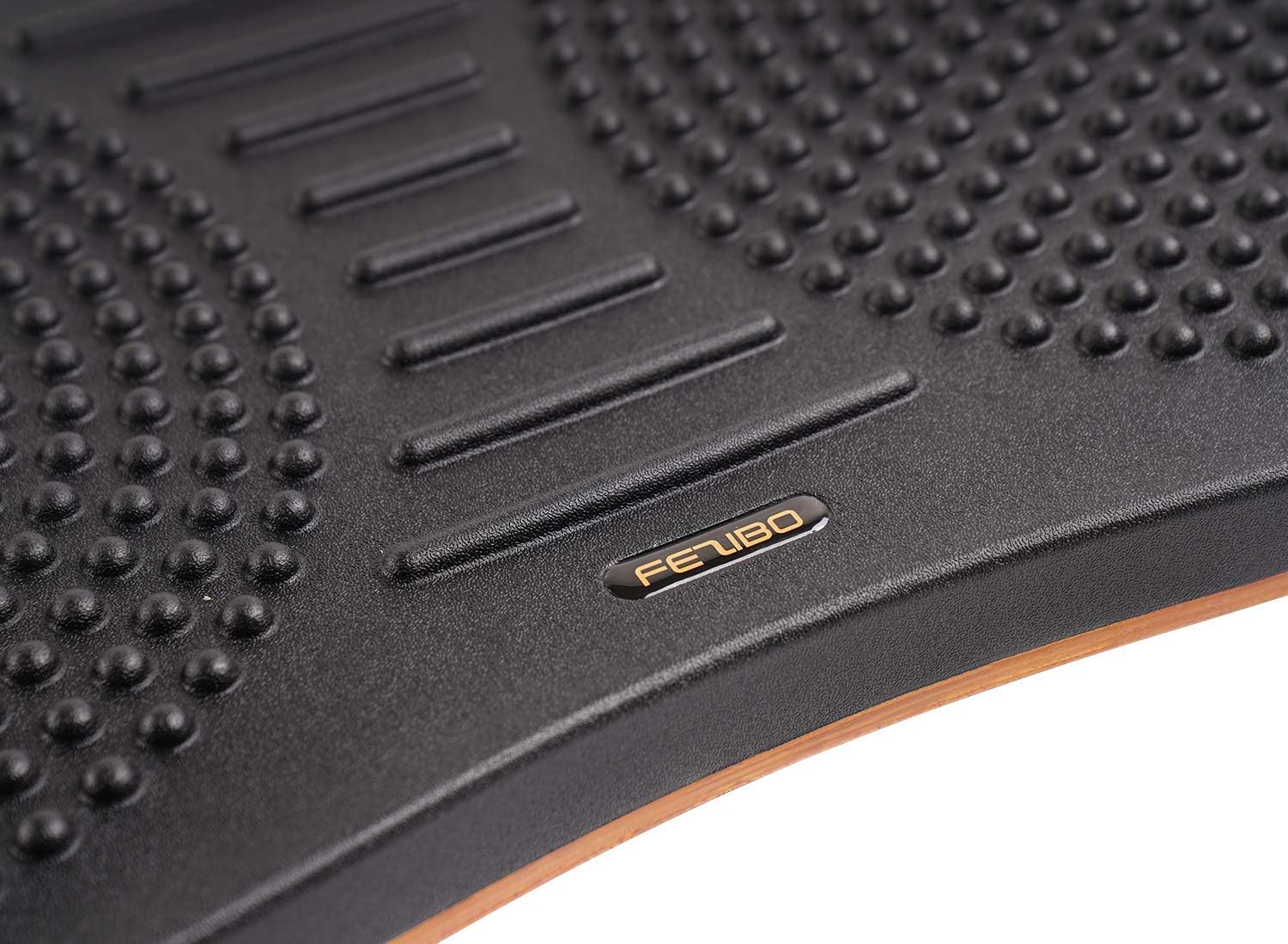 FEZIBO Standing Desk Mat Balance Board, Anti Fatigue Mat Standing Desk Office, Wobble Board with Ergonomic Design, Obsidian Black - Image 7