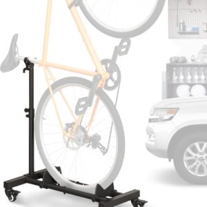 Sttoraboks Vertical Bike Stand, Freestanding Bike Rack Garage Storage Upright Bicycle Floor Stand Indoor Bike Holder with Adjustable Height for Garage & Apartment – for Wheels Sizes up to 29”