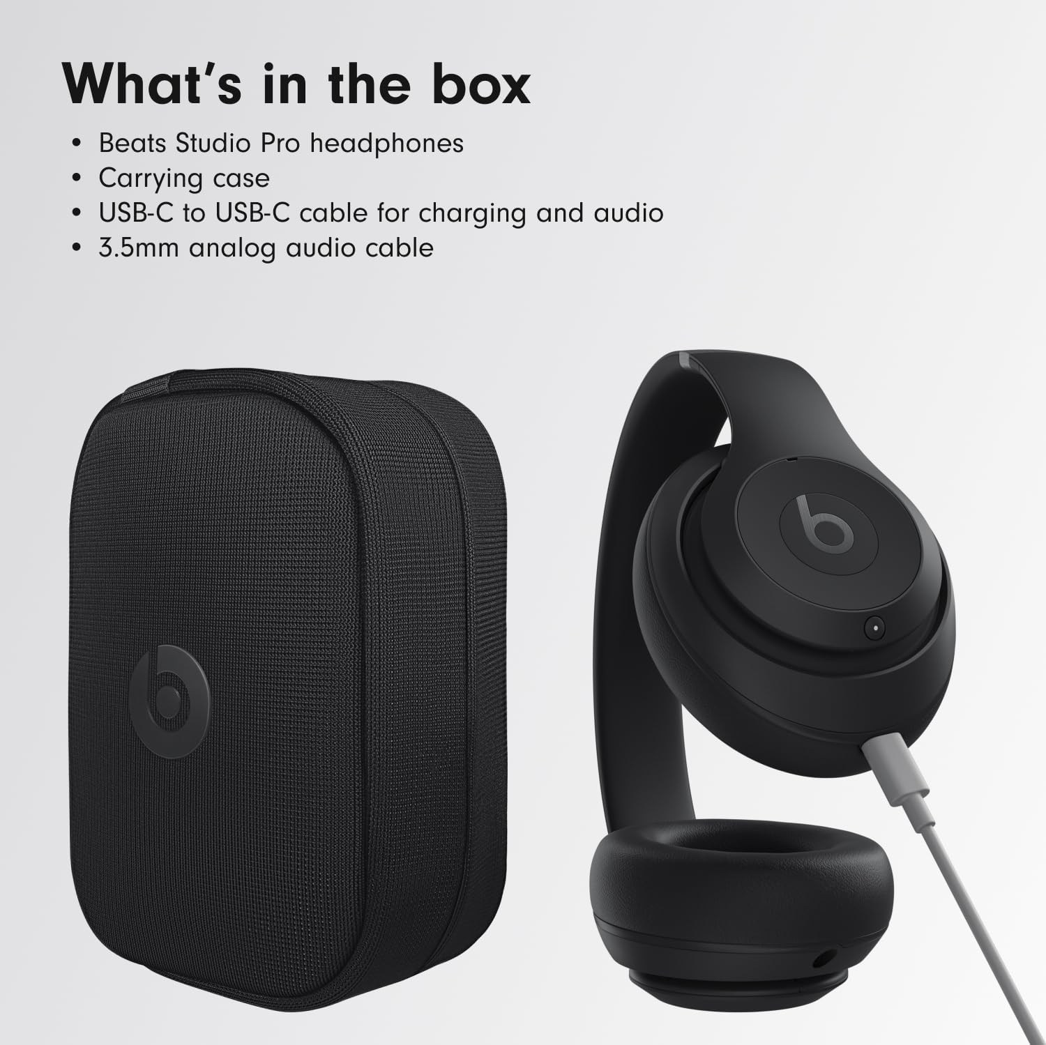 Beats Studio Pro - Premium Wireless Over-Ear Headphones- Up to 40-Hour Battery Life, Active Noise Cancelling, USB-C Lossless Audio, Apple & Android Compatible - Black - Image 7
