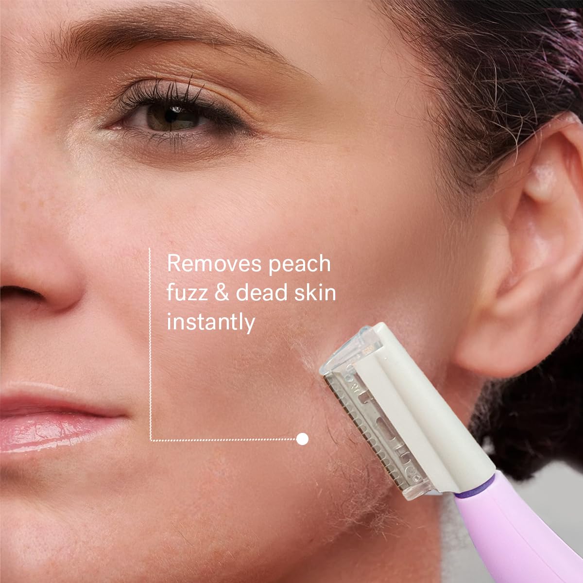 Michael Todd Beauty Sonicsmooth Dermaplane Razor for Women Face + Eyebrow trimmer Dermaplaning System - Peach Fuzz Remover - 8 Weeks of Dermaplaning Blades - Image 4