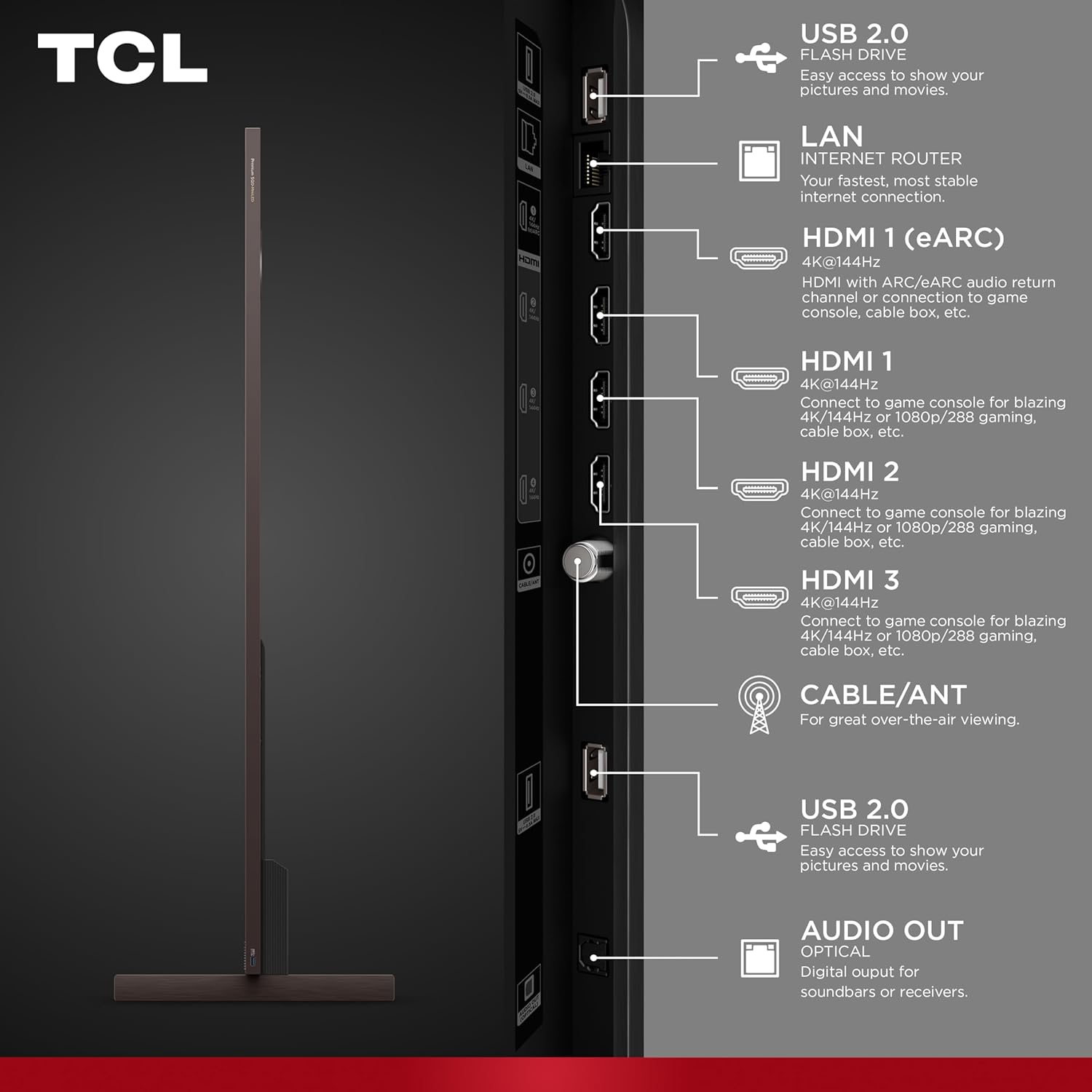 TCL 85 Inch Class X11L | SQD-Mini LED | 85X11L, 2026 Model | 144HZ Ultimate Brightness & Contrast Dolby Vision | Up to LD20K Precise Dimming | Gemini AI Smart Google TV | Dolby Atmos Bang & Olufsen - Image 2