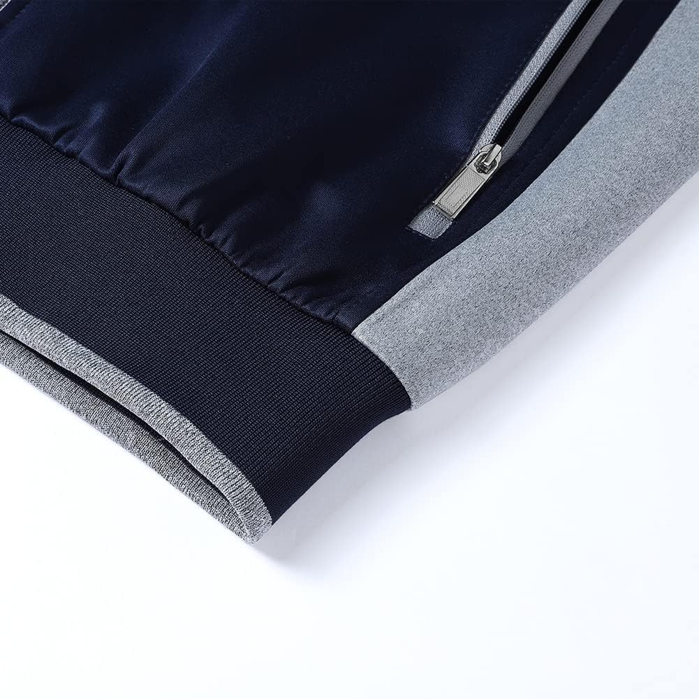 Men's Casual Athletic Tracksuit Long Sleeve Sweatsuit Set Full Zip Running Jacket and Pants 2 Piece Outfits - Image 6