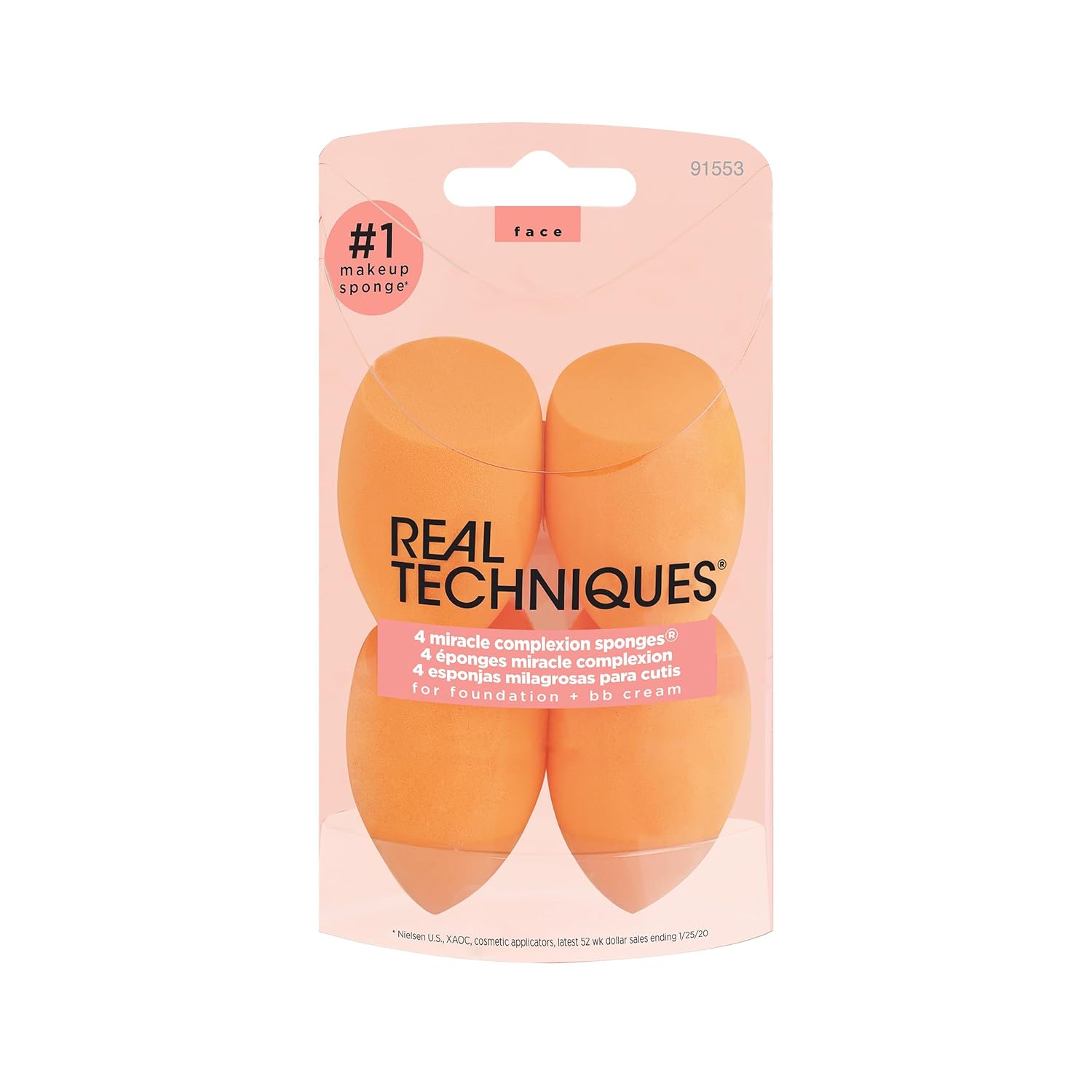 Real Techniques Miracle Complexion Beauty Sponge Makeup Blender, Set of 4 - Image 2