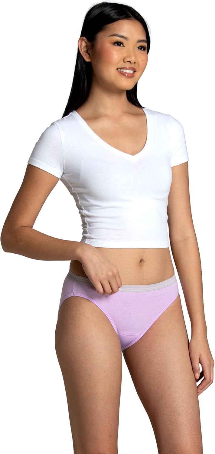 Fruit of the Loom Women's Eversoft Cotton Underwear Multipacks, Tag Free & Breathable, Available in Plus Size - Image 2