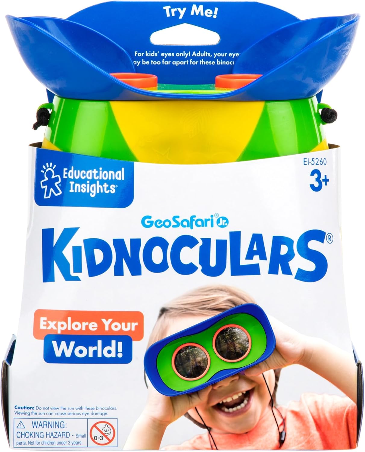Educational Insights GeoSafari Kidnoculars - Toy Binoculars for Kids, Outdoor Toys for Kids Ages 4-8, Toddler Camping and Nature Toys, Lightweight Binoculars with Neck Strap, Bird Watching Gear - Image 8