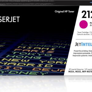 HP 212A Magenta Toner Cartridge Printers | Works with Color LaserJet Enterprise M554, M555 Series; Color LaserJet Enterprise MFP M578 Series | W2123A
