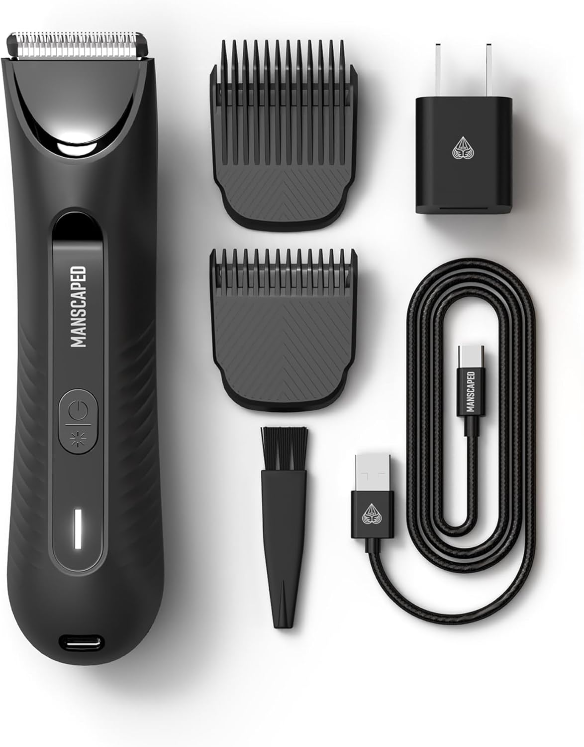 MANSCAPED® The Lawn Mower® 3.0 Plus Groin & Body Hair Trimmer – Updated SkinSafe® Trimmer Blade, Waterproof Wet/Dry Groomer, USB-C Rechargeable, Men’s Wireless Ball Shaver, Tuxedo Black - Image 8