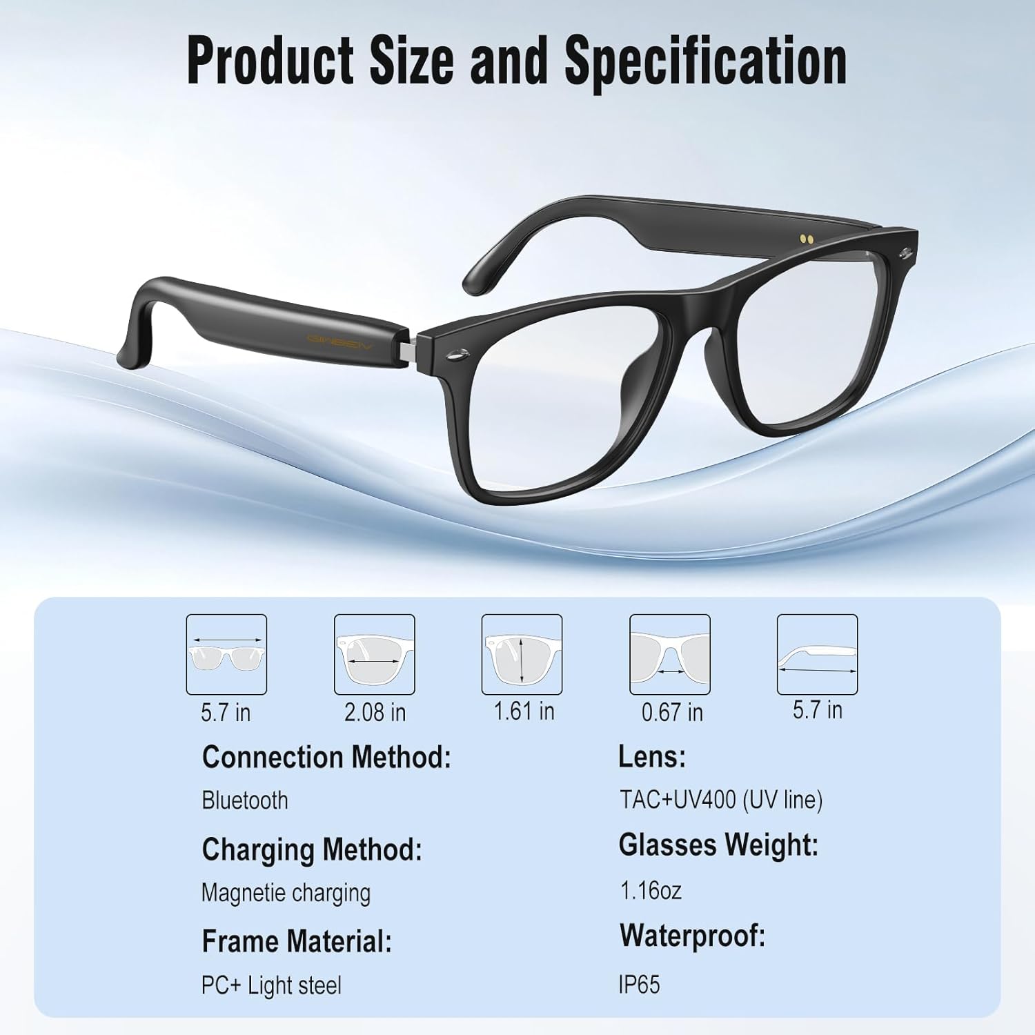 AI Smart Glasses for Men & Women with ChatGPT, Bluetooth Glasses with 165 Languages Translation, Color-Change Lens, Meeting Analysis, Music Playback, Hands-Free Calls, UV & Blue Light Protection - Image 9