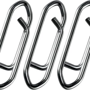 Alwonder 50-Pack Fishing Power Speed Clips, High Strength Stainless Steel Speed Clip for Fishing Lure Quick Change, Freshwater Saltwater Crankbait Popper Lures Quick Snap Connector Tackle